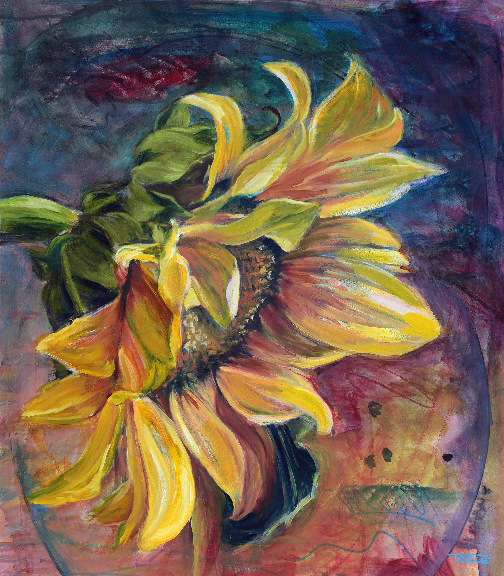 'Toward the Light" Mixed Media on Paper 20x24