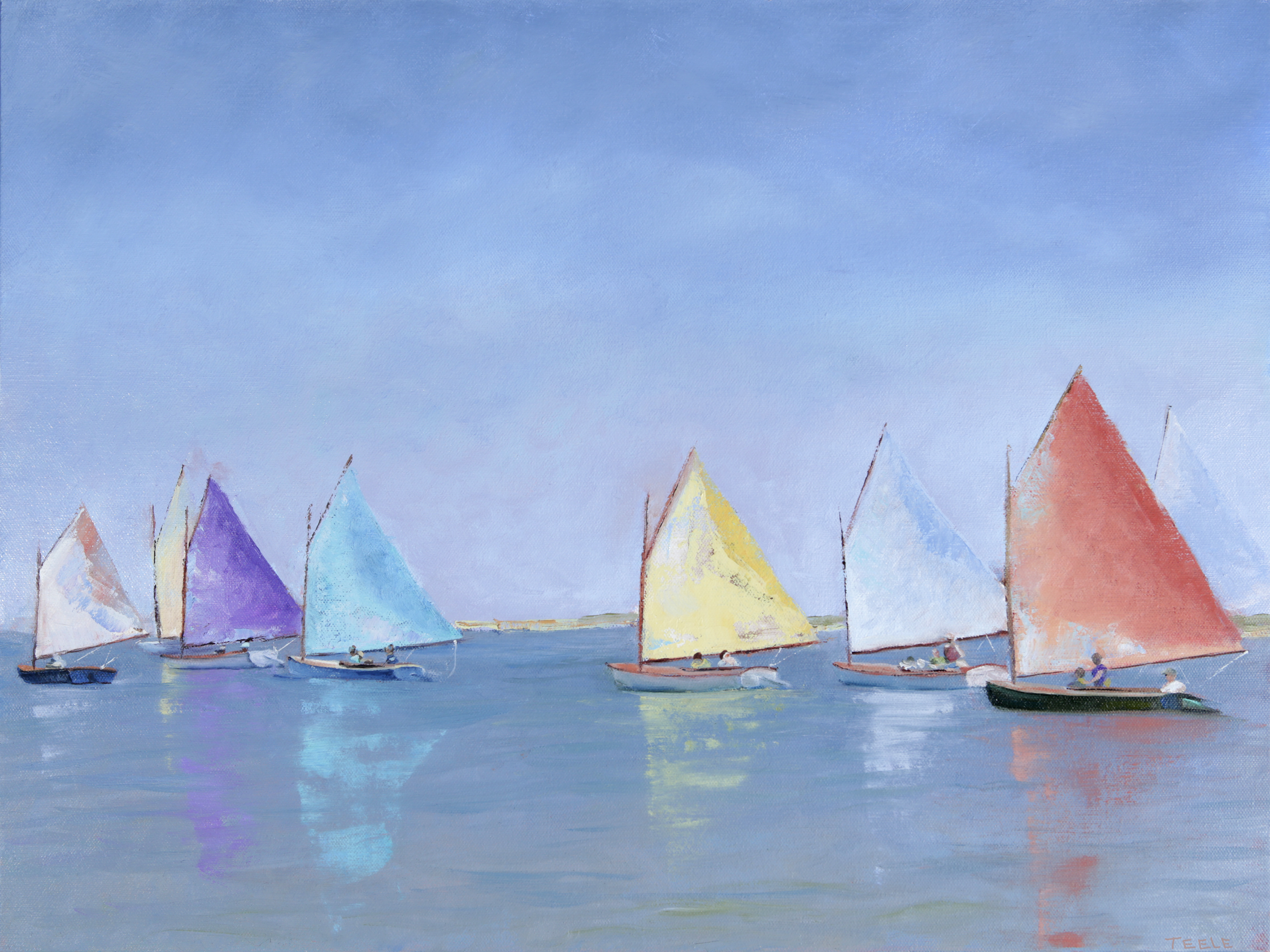 "Rainbow Fleet" 18x24, oil on canvas