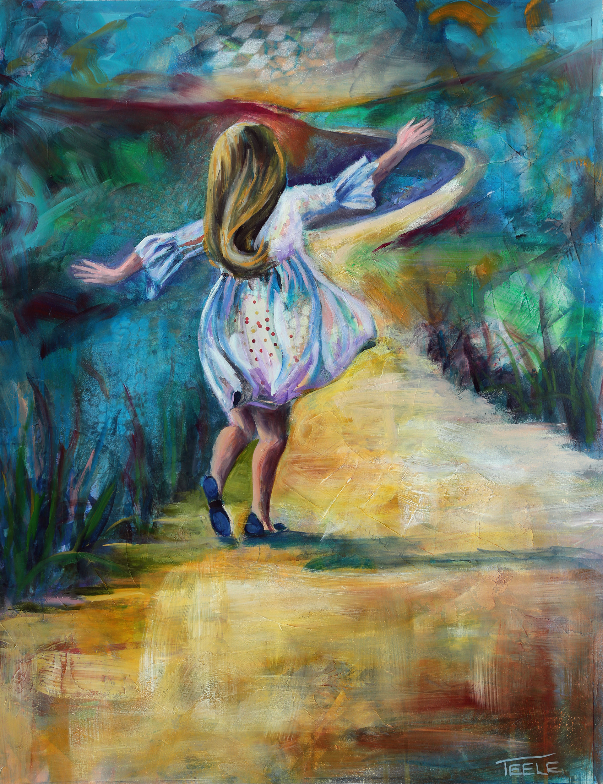 "Yellow Brick Road" Mixed Media on Paper 20x30