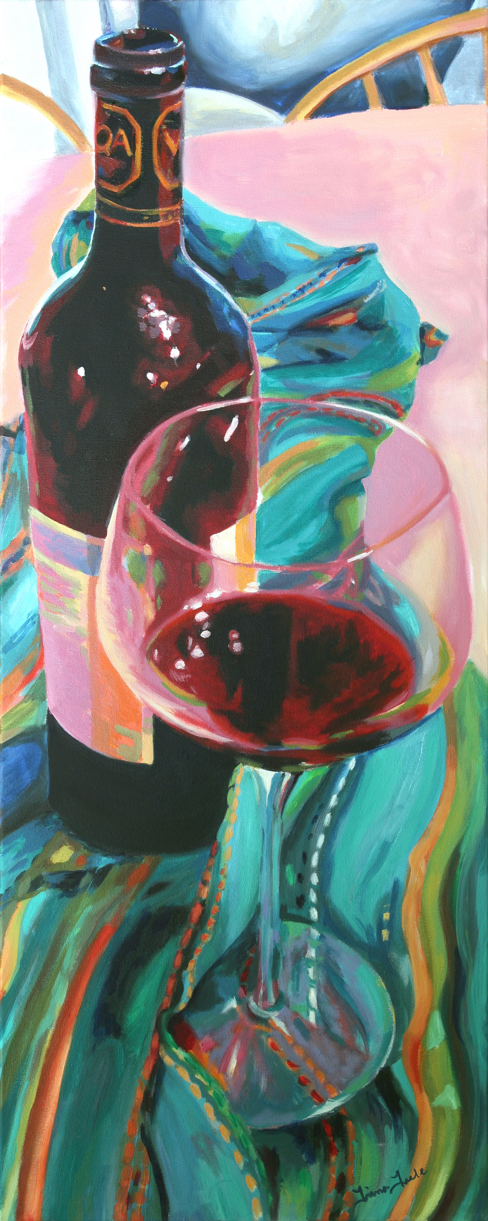 "Delight" 16x40, acrylic on canvas