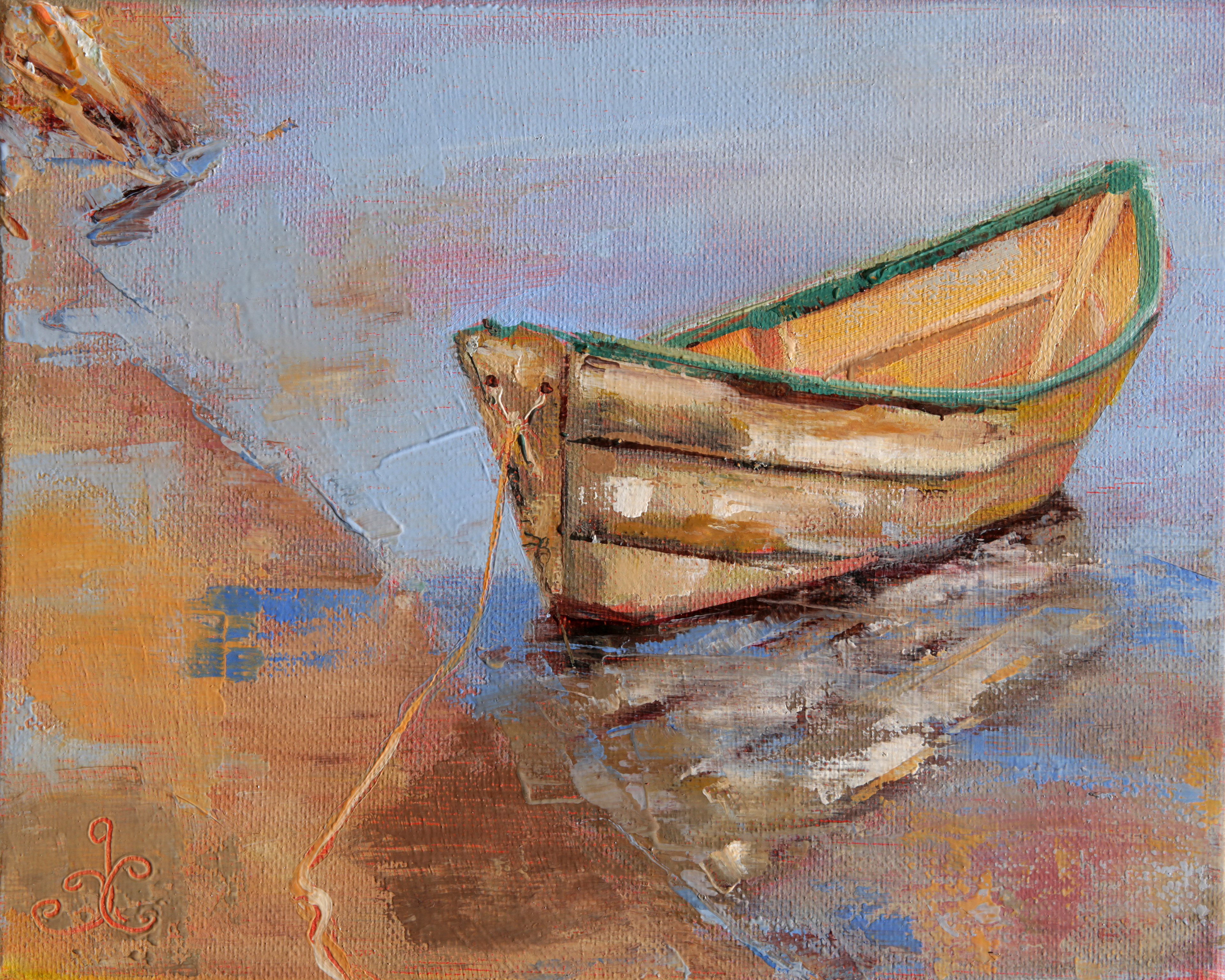 "Green Rim" 8x10, oil on canvas