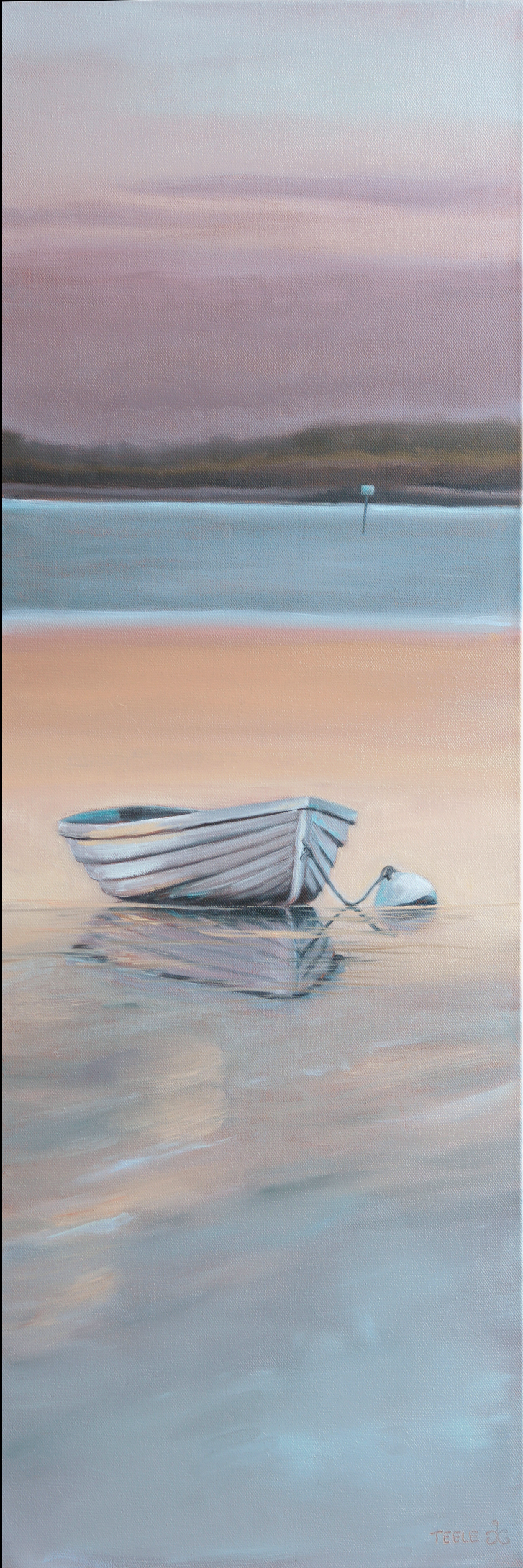 "Afternoon Aglo" 12x36 oil on deep profile canvas