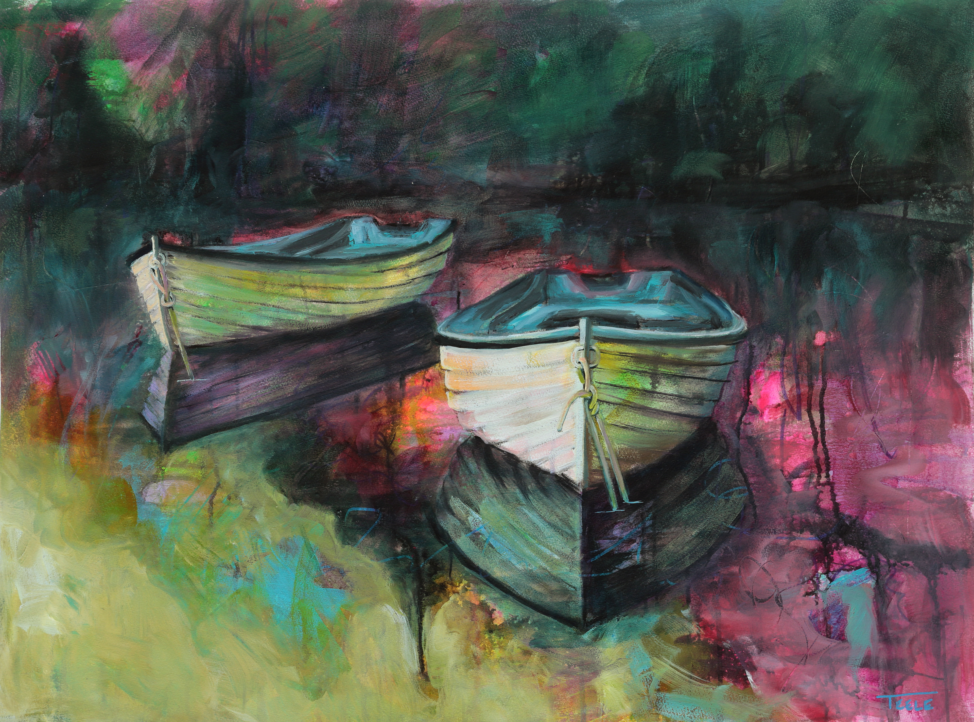 "Radio Silence" Mixed Media on Paper 20x30