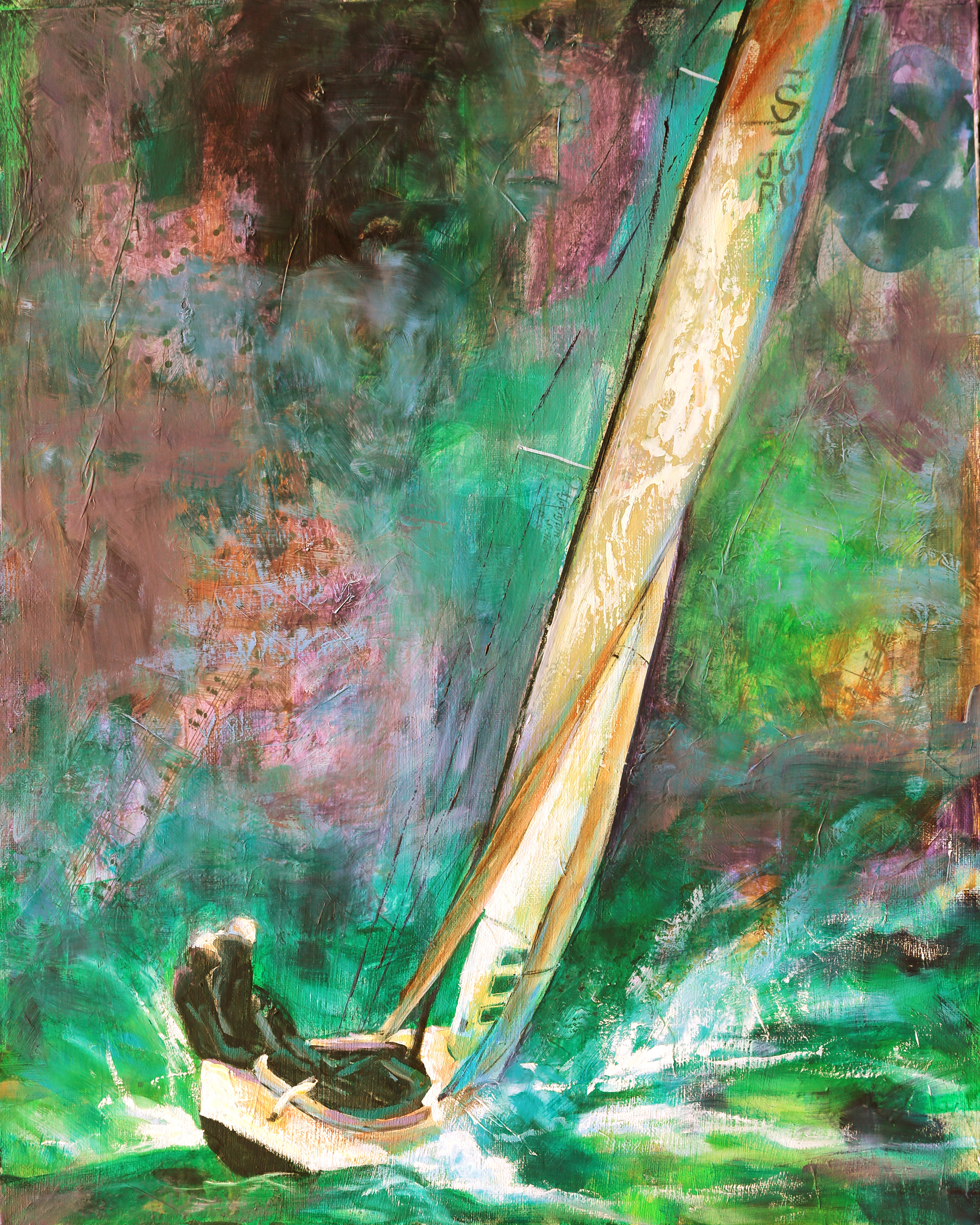 "Toward the Unseen" 16x20, Mixed Media