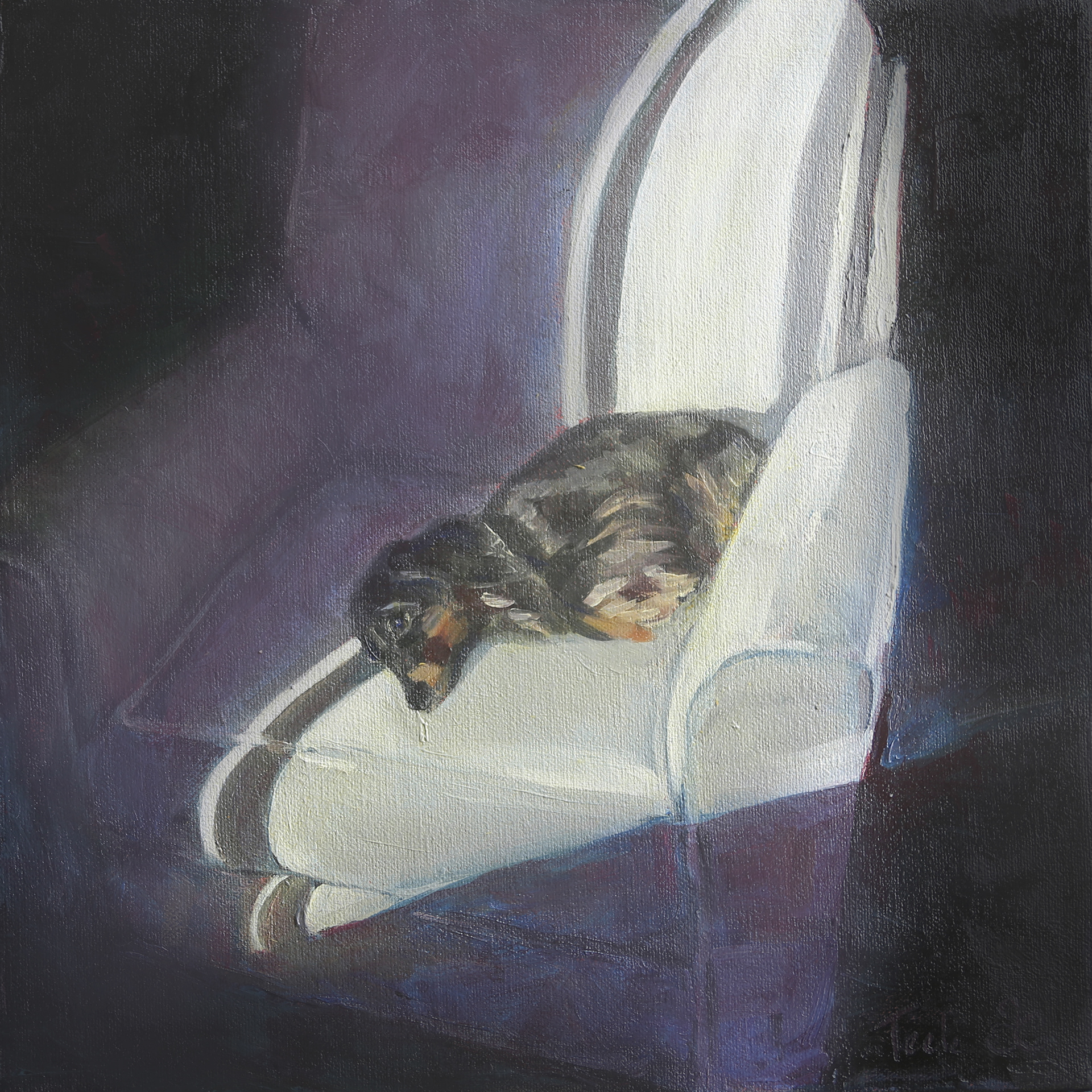 River Stripe,  12x12 oil on canvas