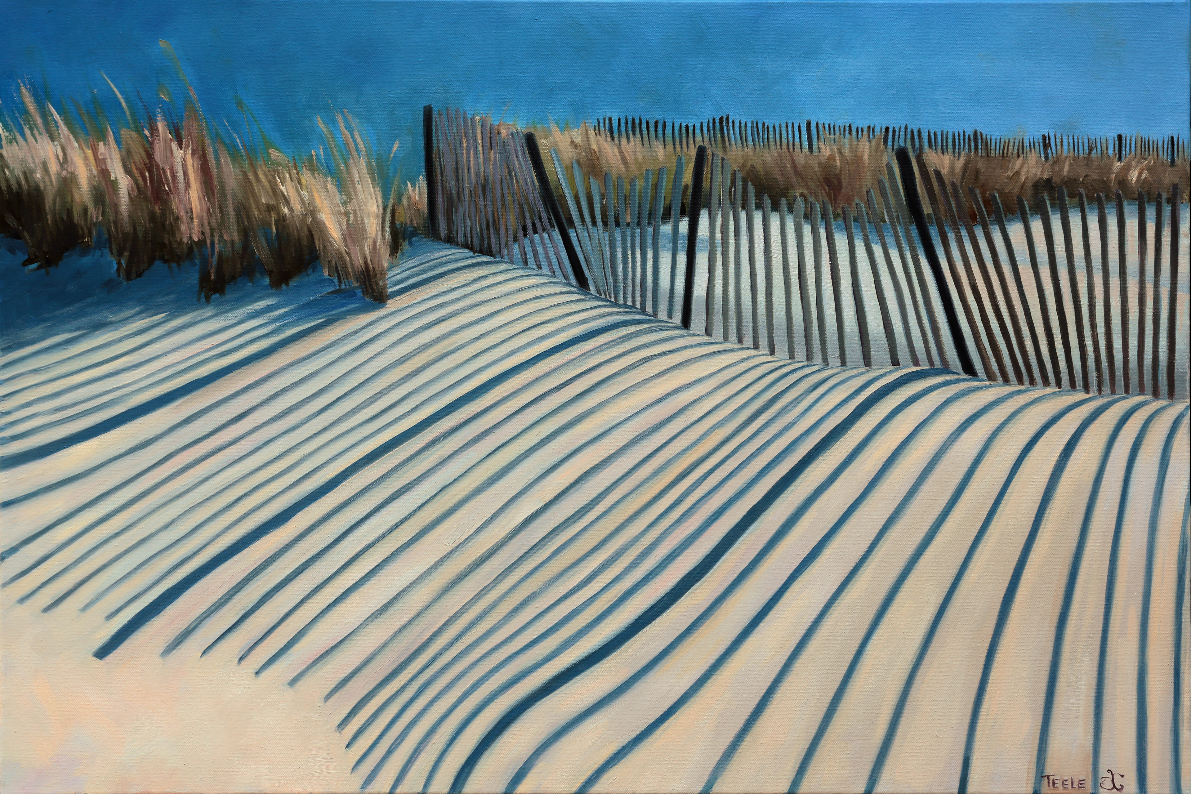 Blue Stripes" 20x30, oil on canvas