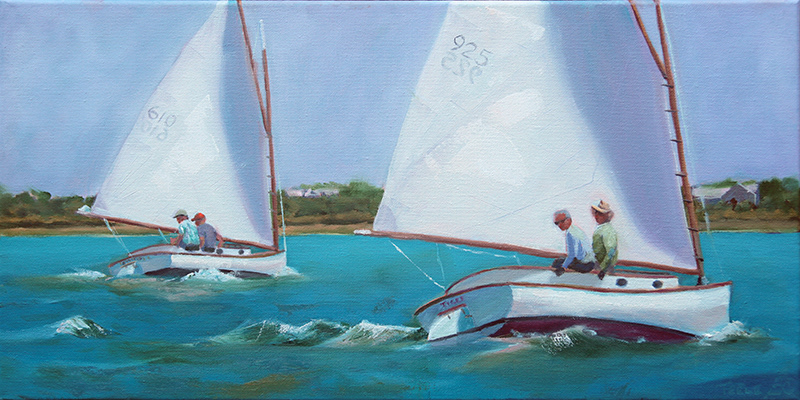 "Summertime" 10x20, oil on canvas, frame