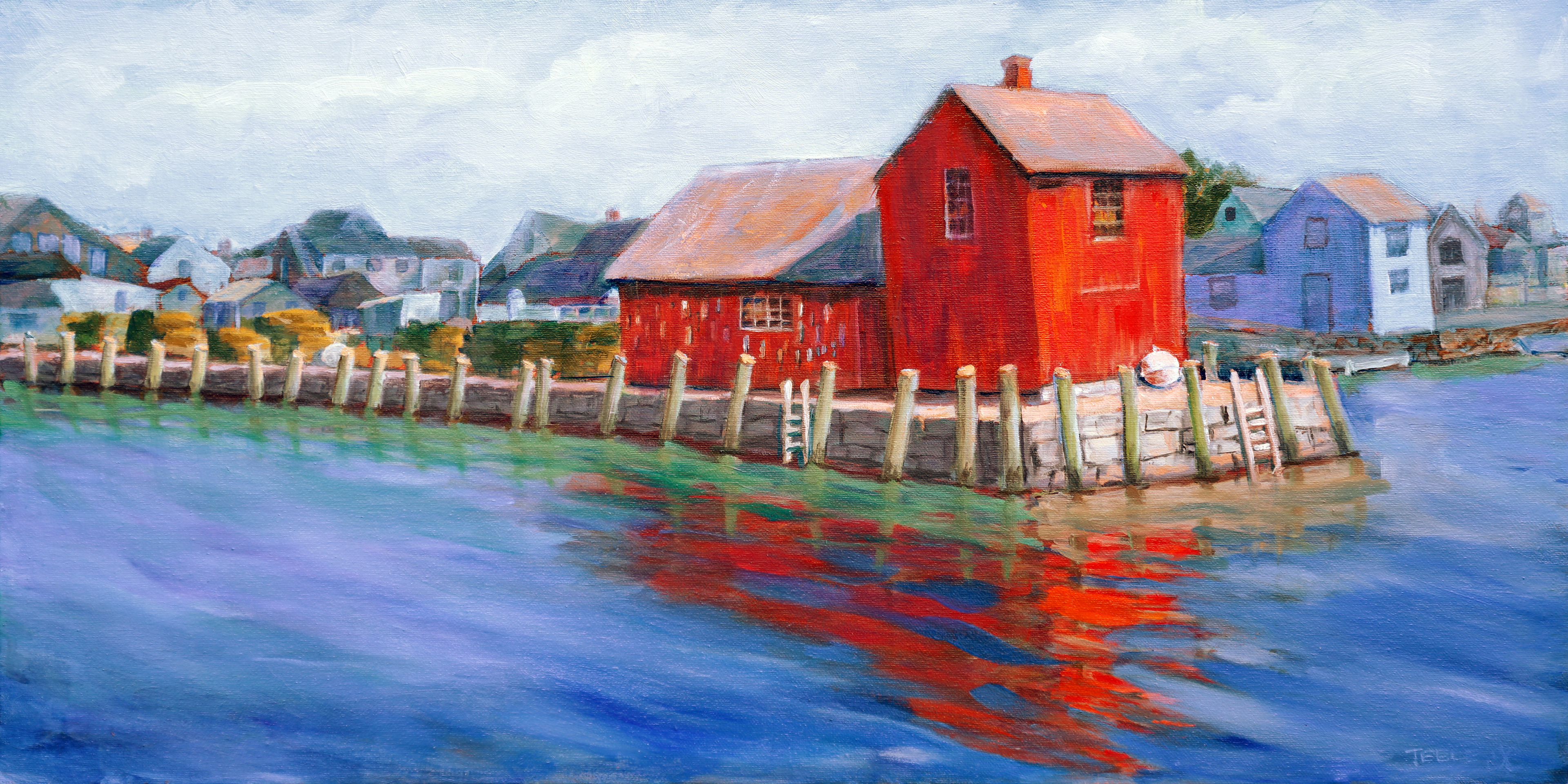 "The Motif #One" 10x20 oil on canvas, framed