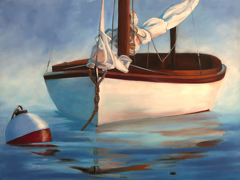 "Bright Morning Mist" 48x36 oil on canvas, framed