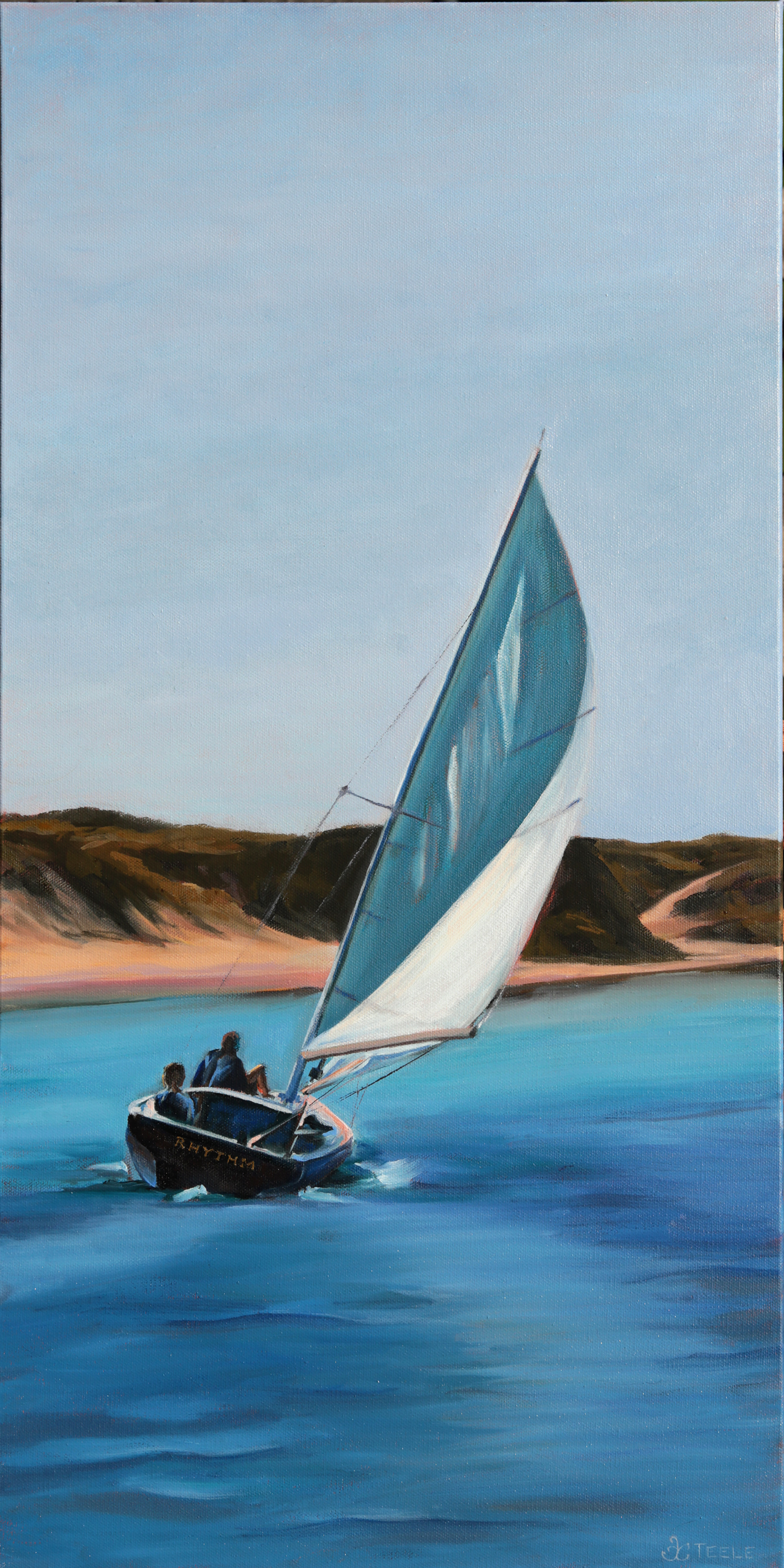 "Drawn to the Rhythm" 15x30, oil on deep profile canvas