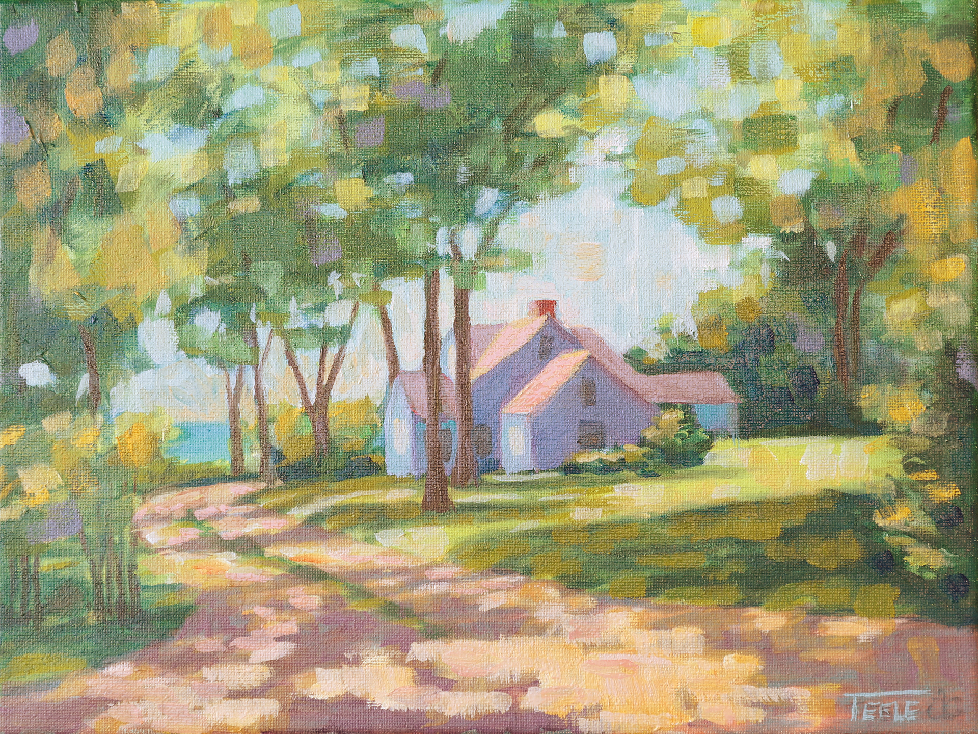 "Summer Neighbors" 9x12 framed