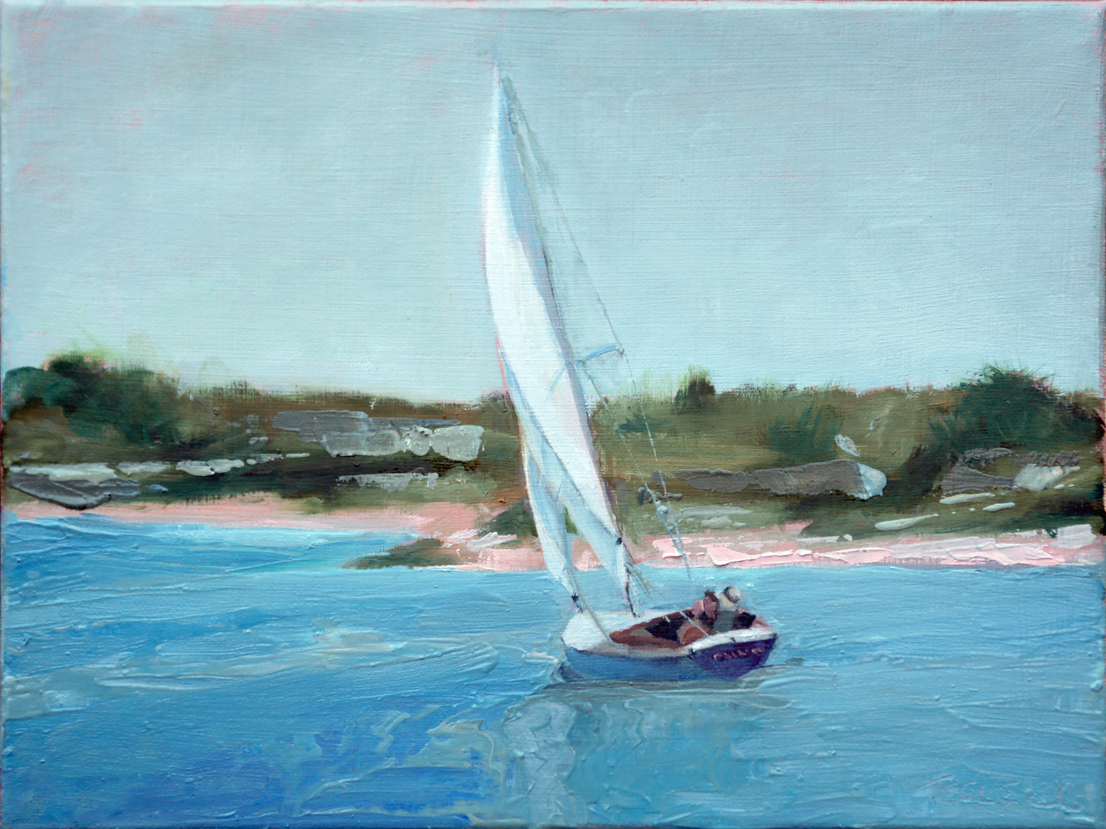 "Leaving the Cape", 9x12, framed oil on canvas