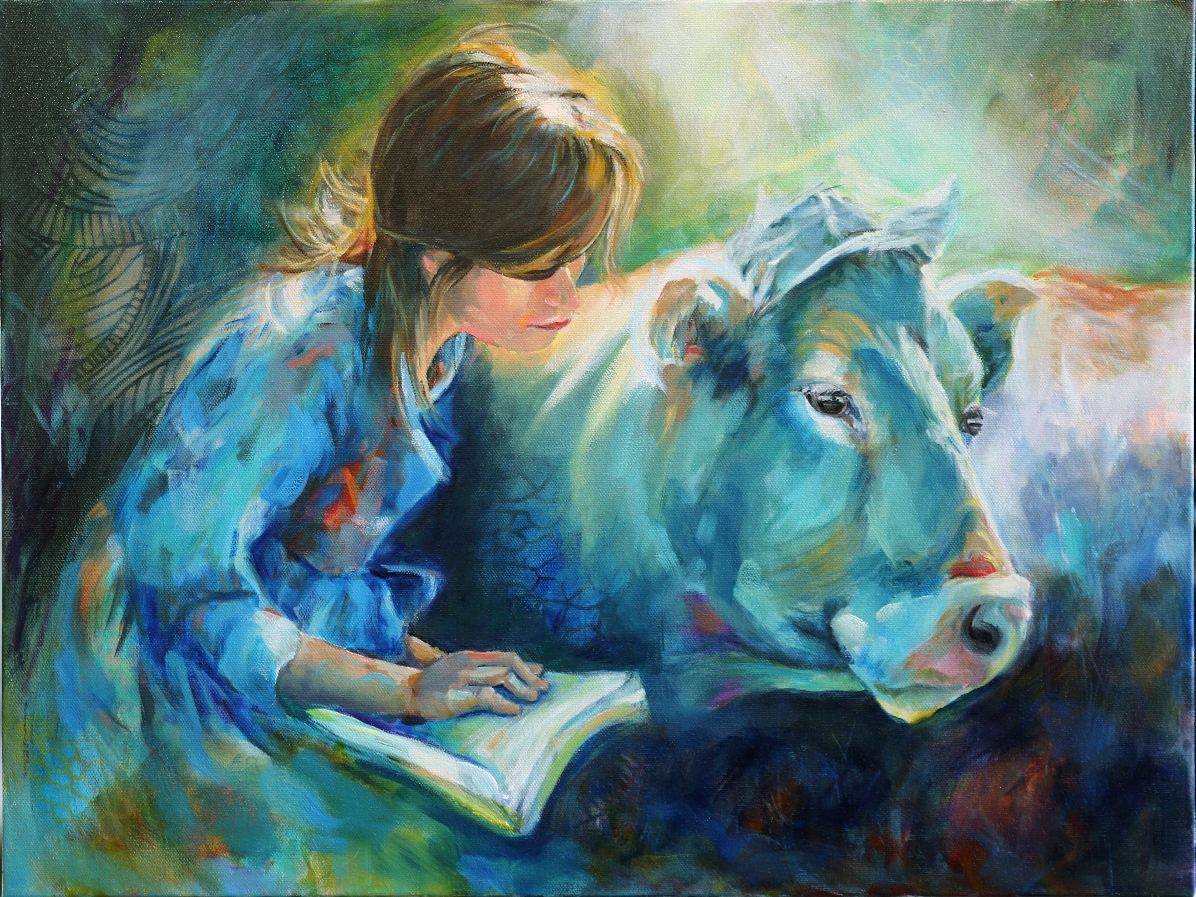 "Words Between Us"  18x24 Mixed Media