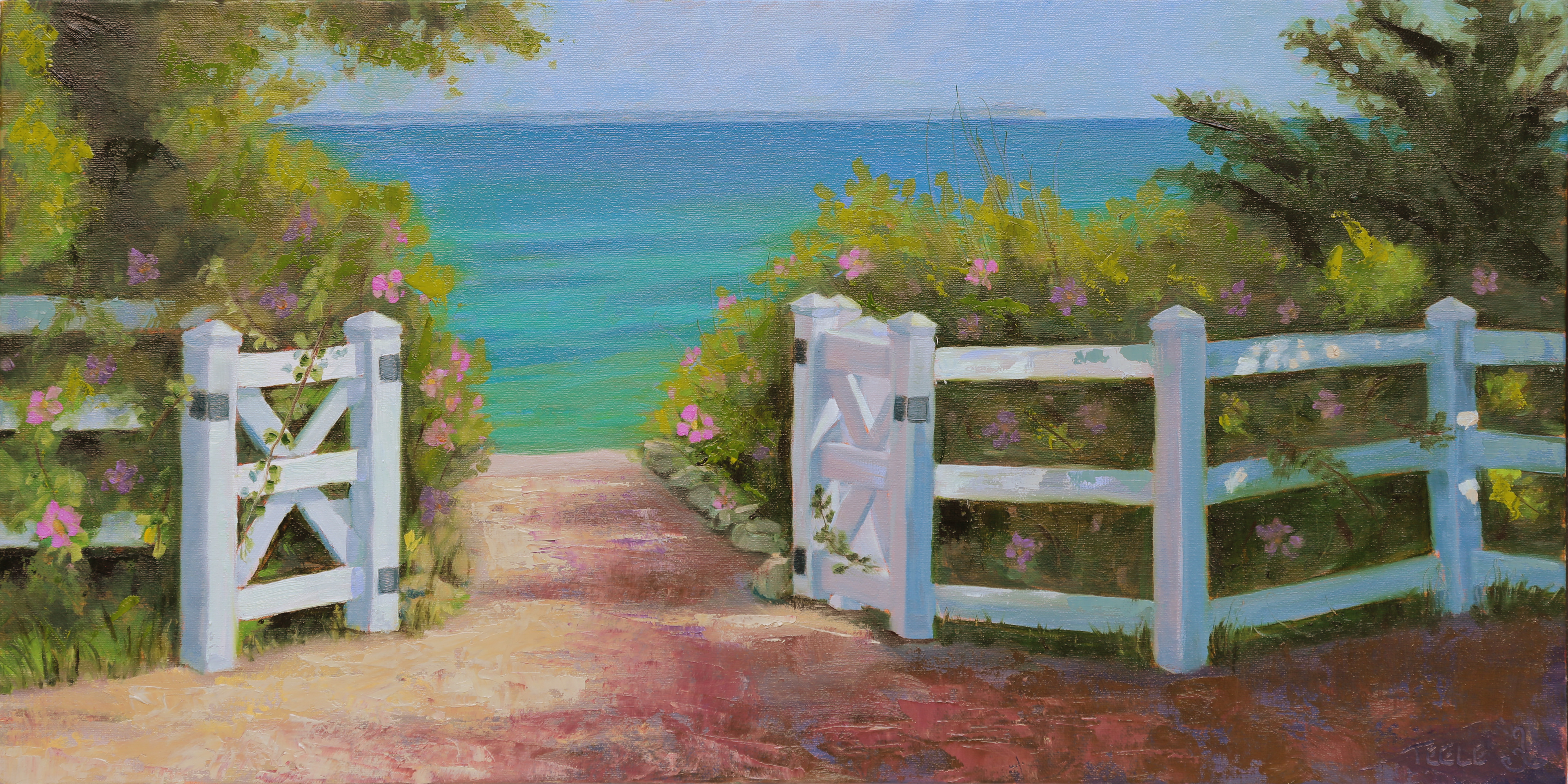 "Summers' Welcoming" 10x20 framed