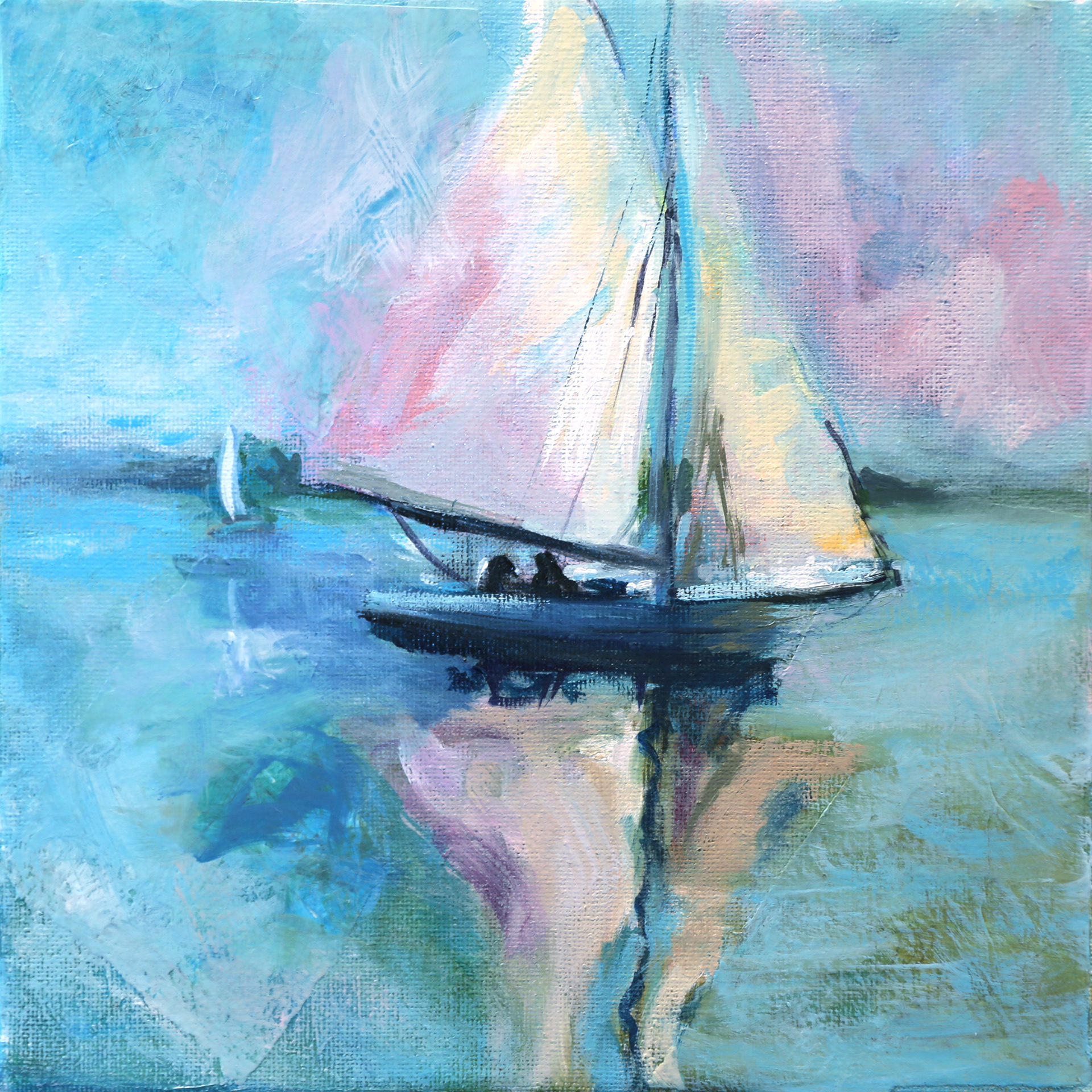 "Dreamlight" 8x8, Mixed Media