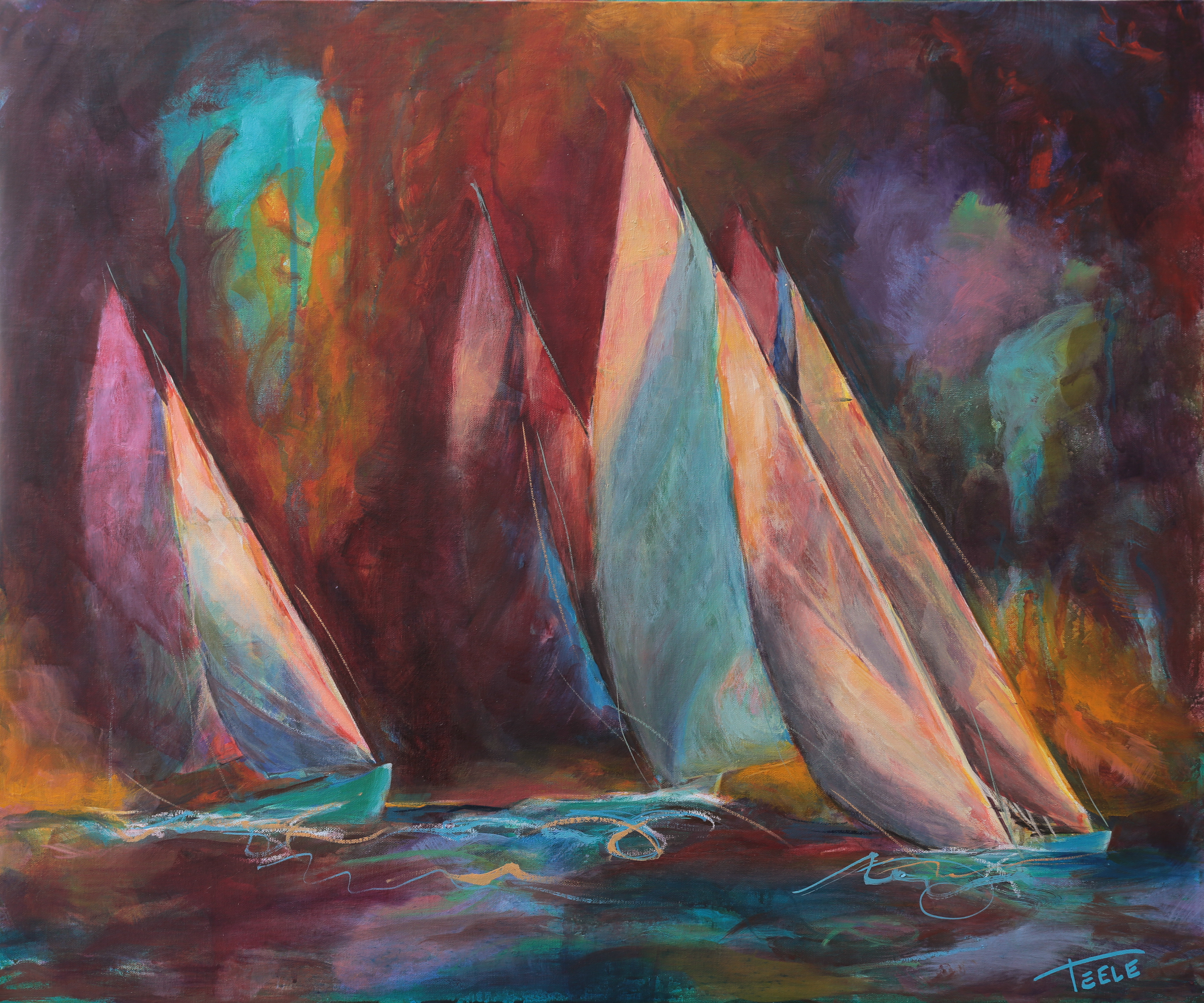 "Winds of Change" 20x24, Mixed Media