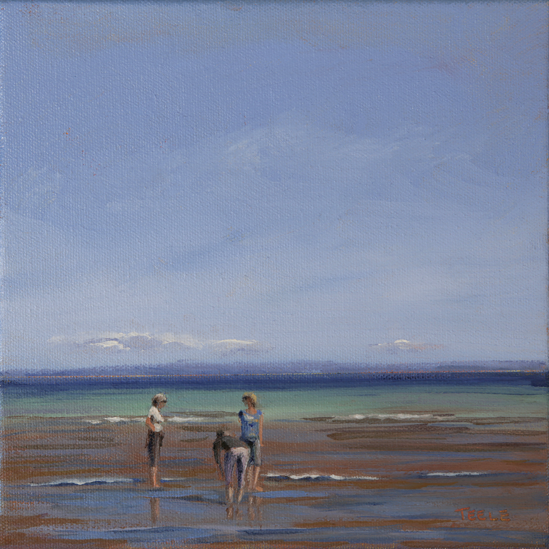 "After the Walk" 8x8, oil on canvas