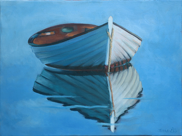 "Wooden Boat"  12x16 oil