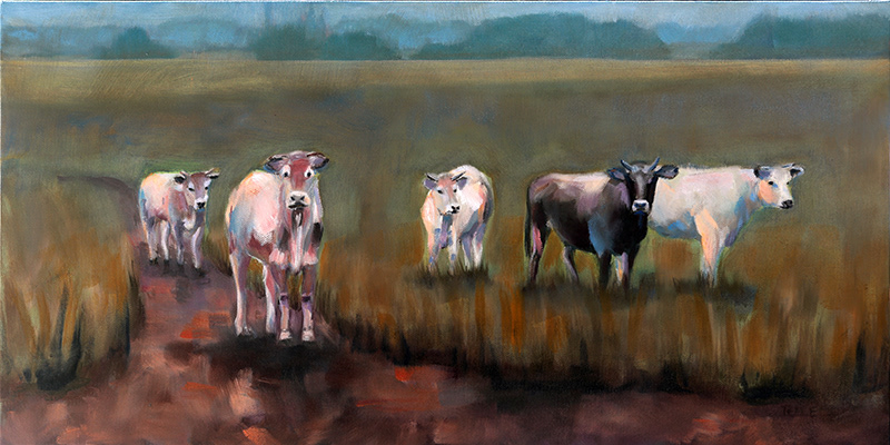 Sanctuary, 15x30 oil on deep profile canvas 