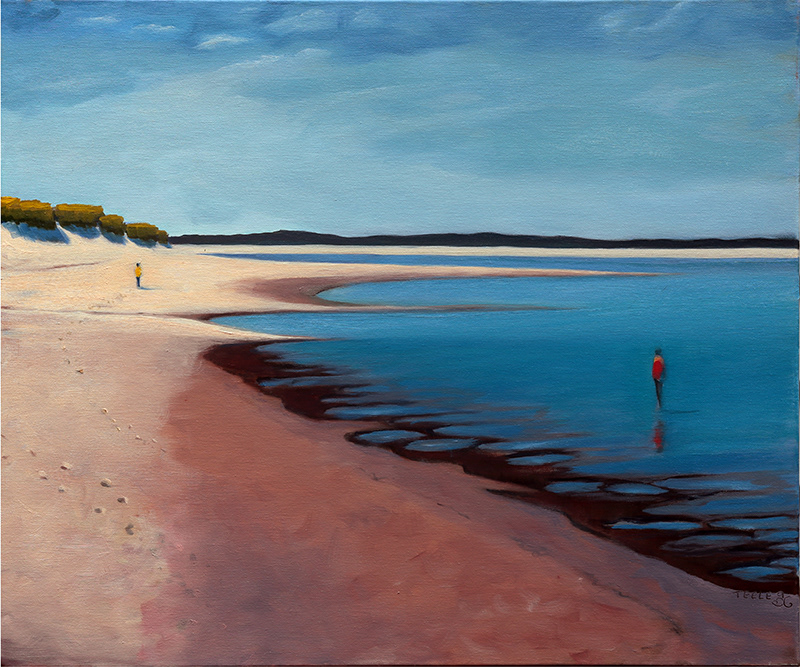 "Beach Walkers" 24x20, oil on canvas