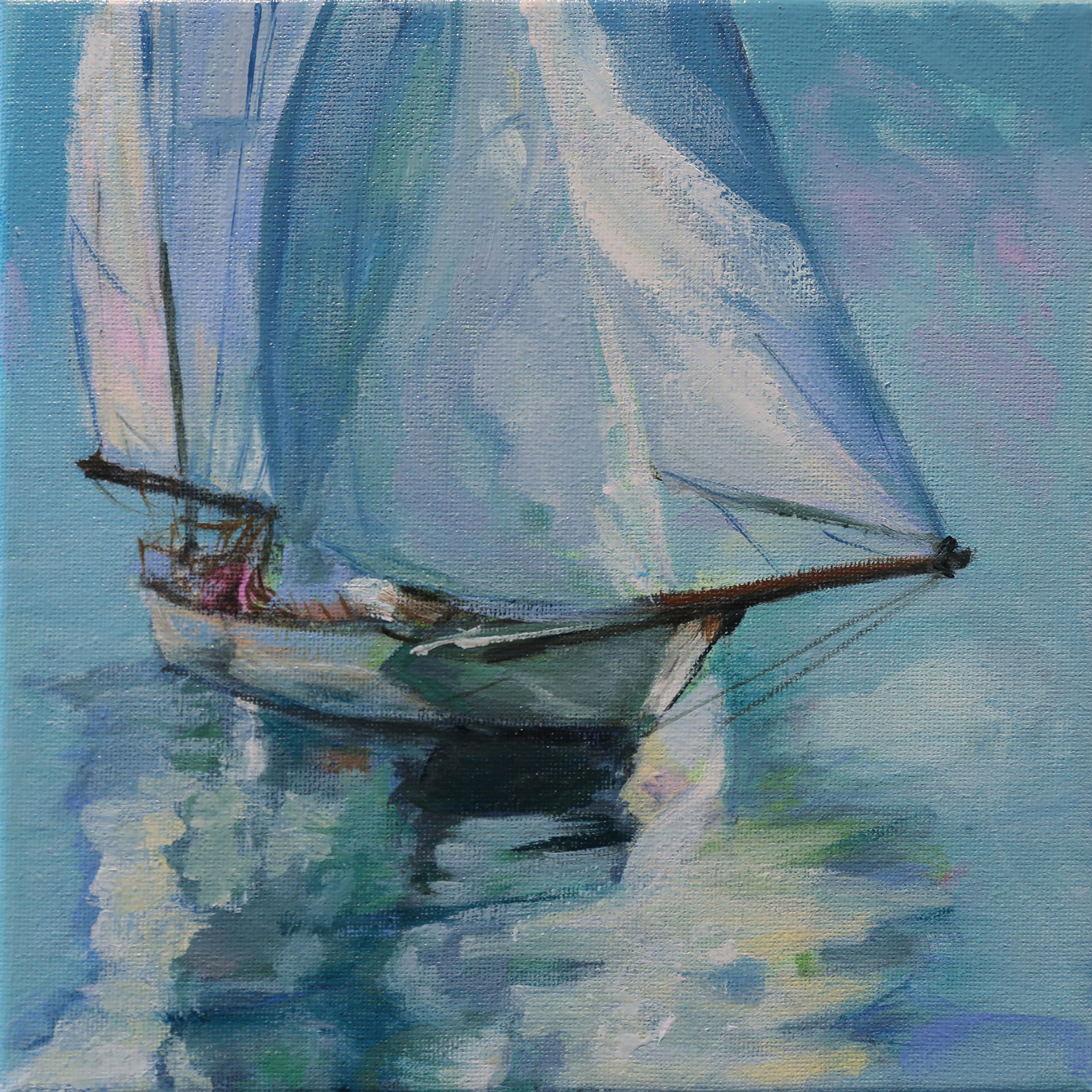 "Silent Dream" 8x8, Mixed Media