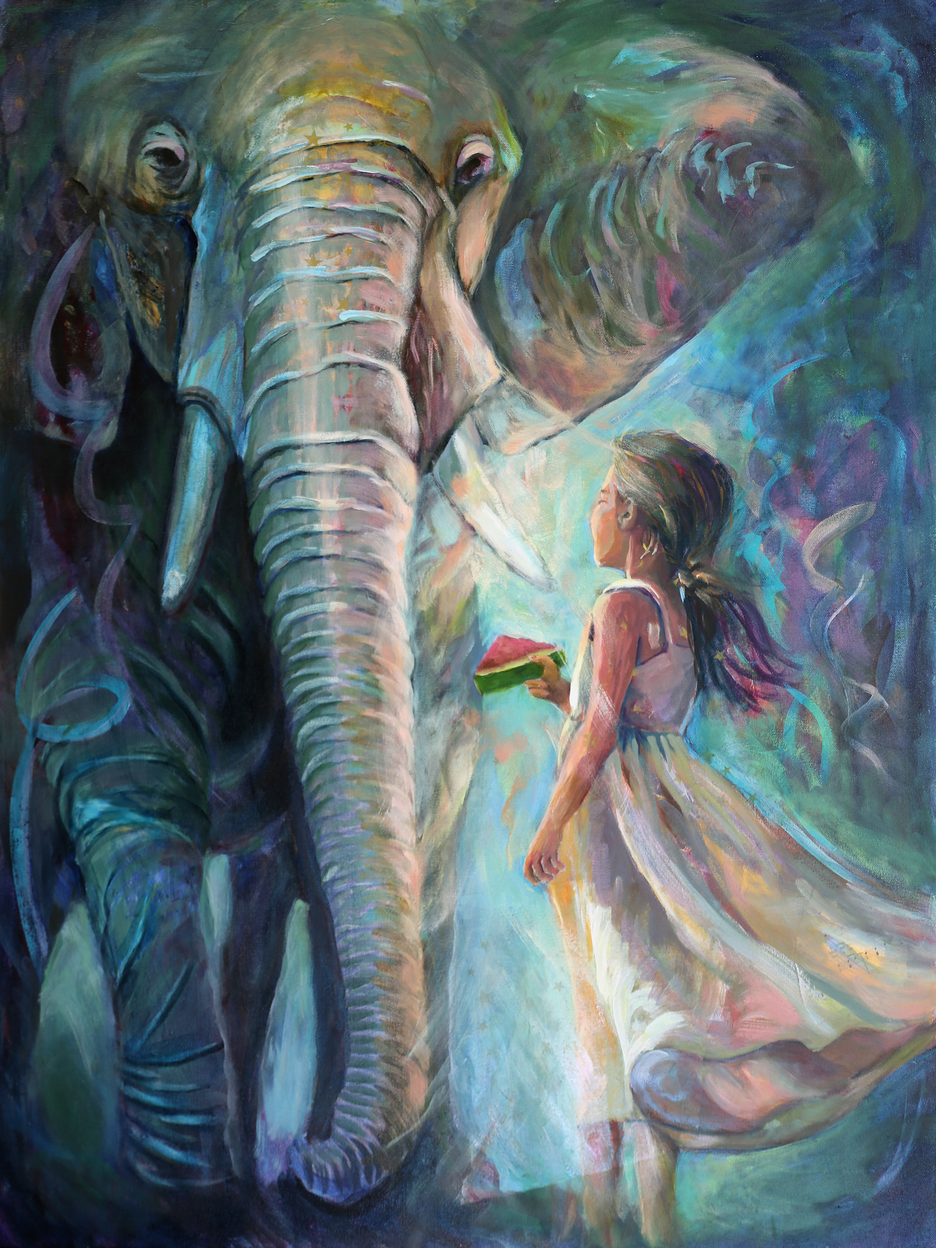 "The Gift" 30x40, Mixed Media