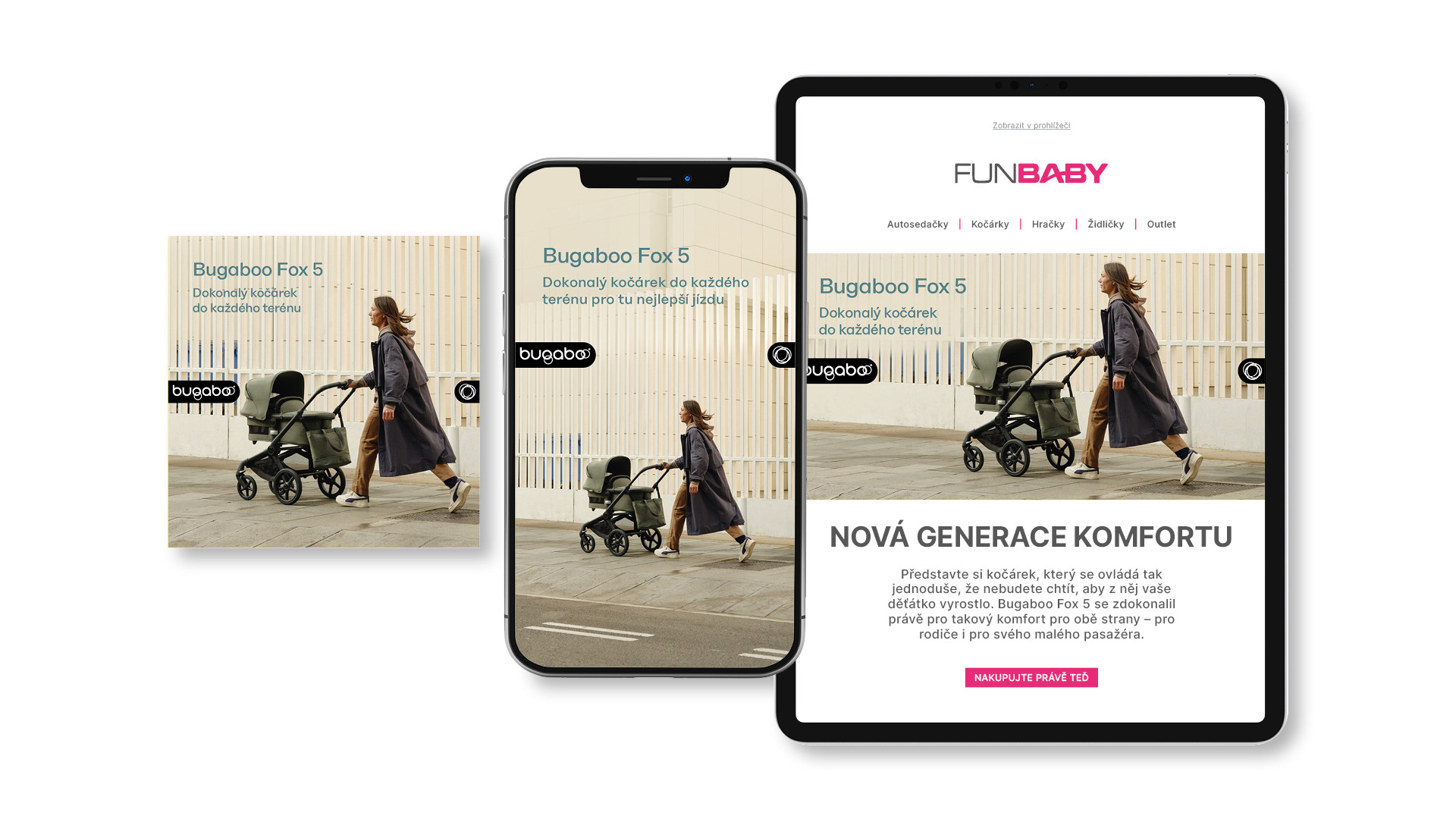 Bannery Bugaboo - PPC kampaň na Fox 5