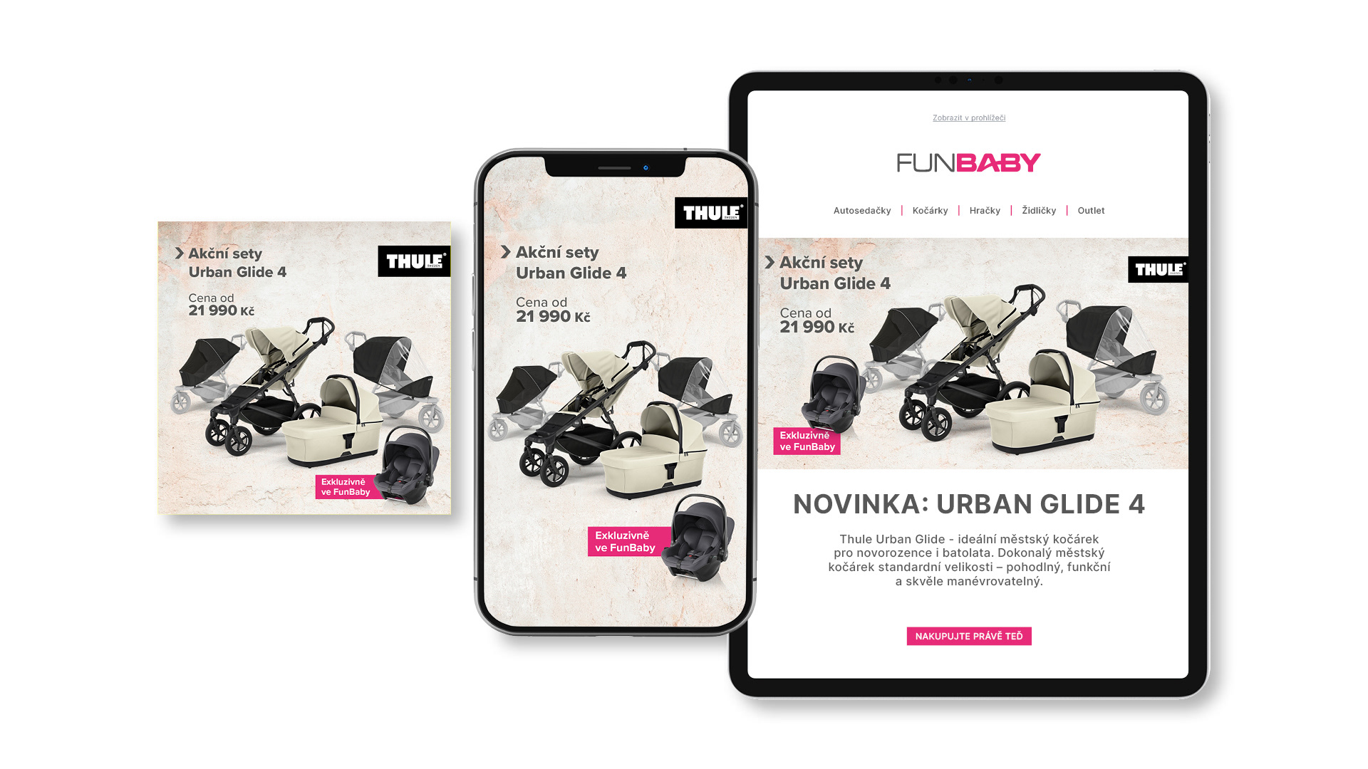 Bannery Thule - PPC kampaň na nový kočárek