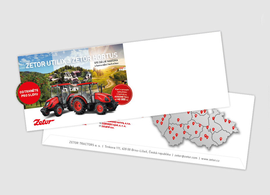Selfmailer - Zetor (návrh grafiky, DTP, realizece distribuce)