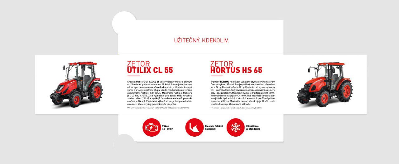 Selfmailer - Zetor (návrh grafiky, DTP, realizece distribuce)
