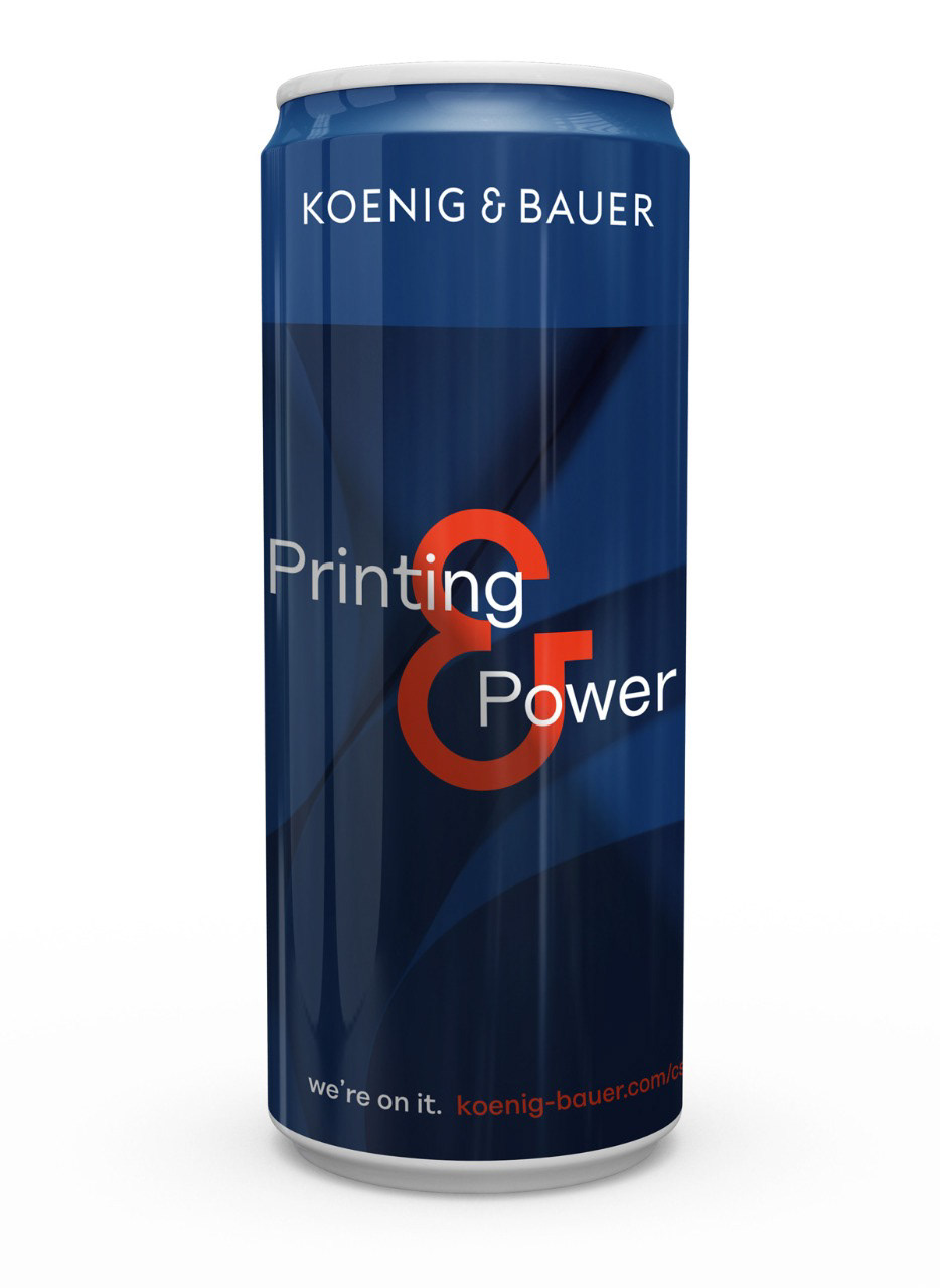 Energy drink - Koenig & Bauer (návrh a realizace), 2019