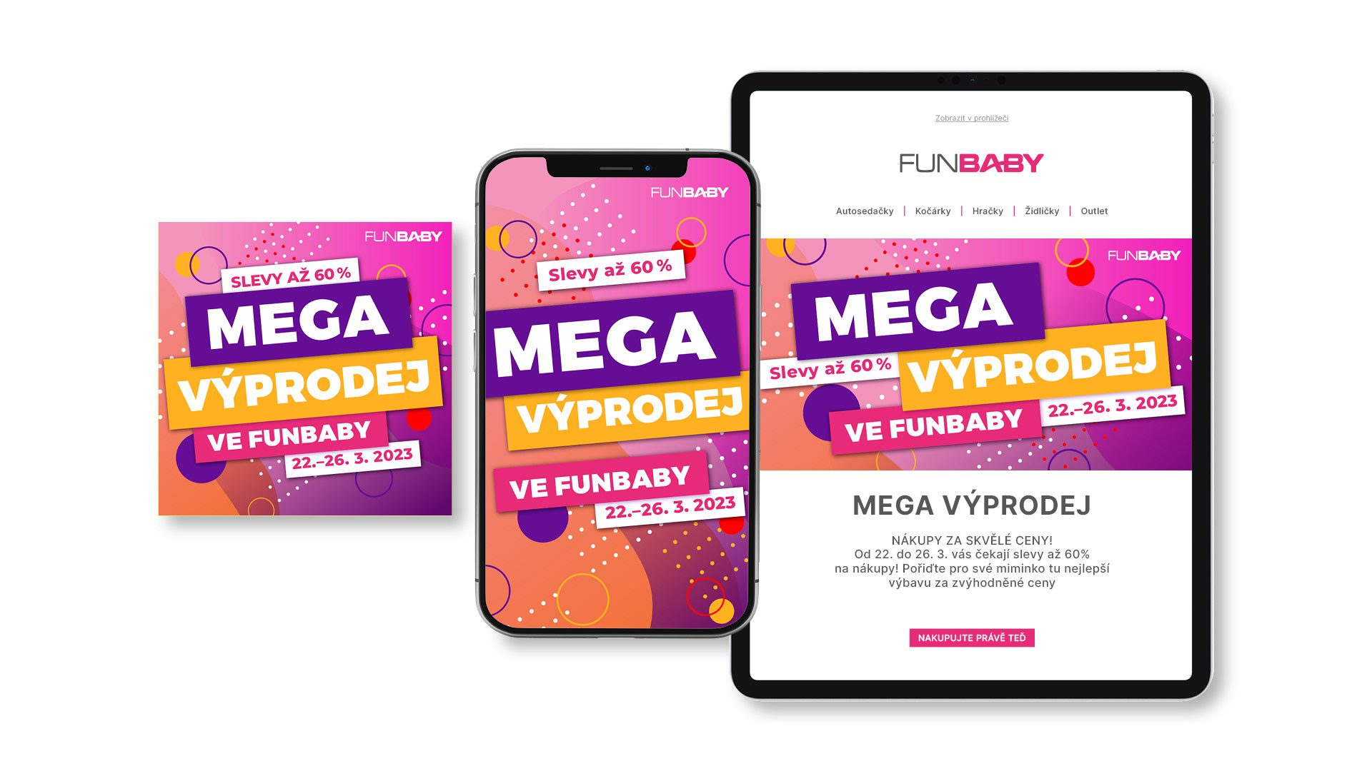Verze bannerů pro Akci výprodej