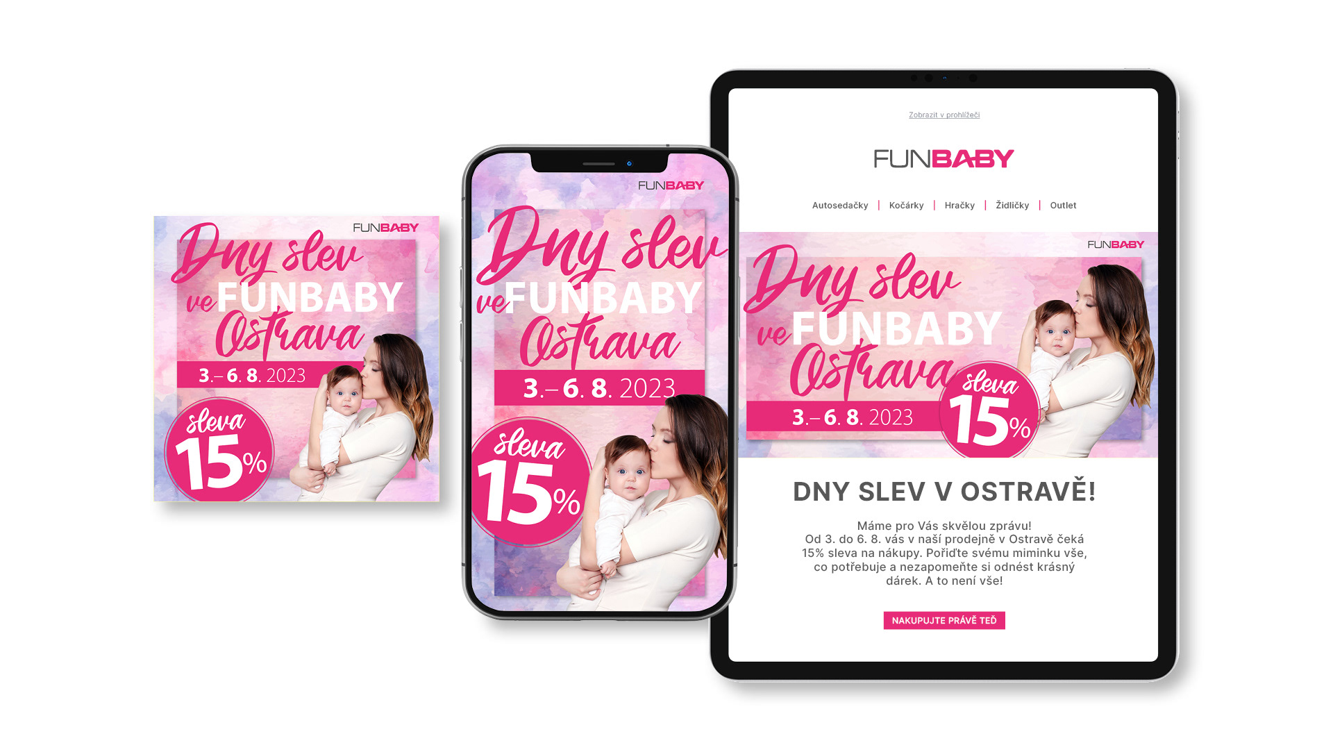 Verze bannerů DNY SLEV FUNBABY - Ostrava