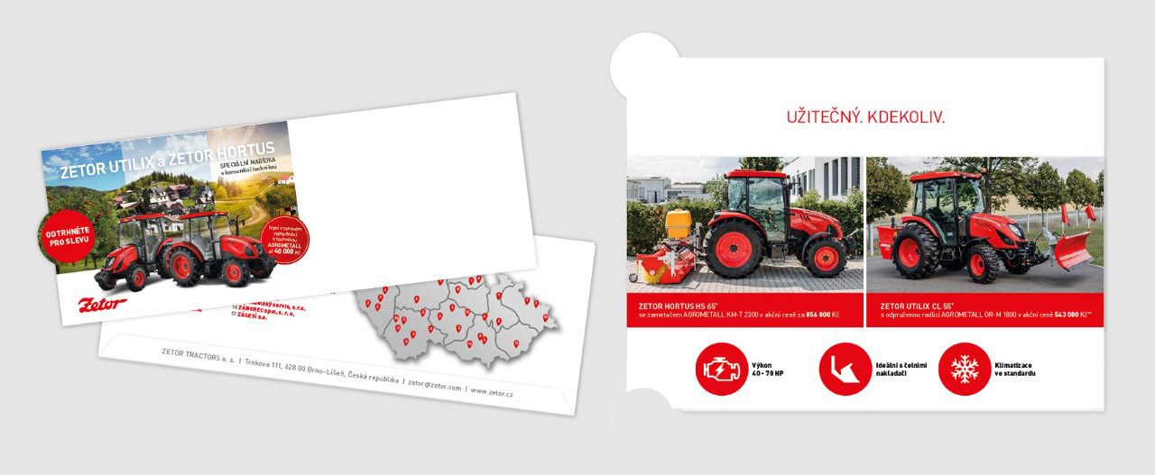 Selfmailer - Zetor (návrh grafiky, DTP, realizece distribuce)