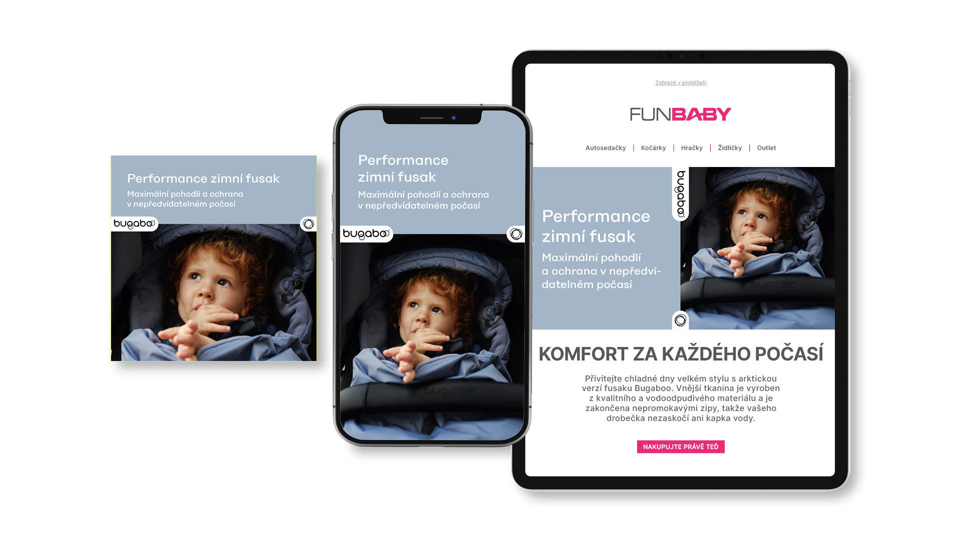 Bannery Bugaboo - PPC kampaň na nový fusak