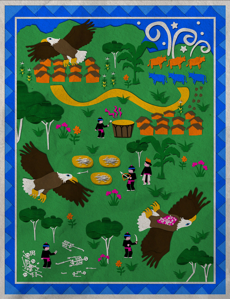 Hmong Story Cloth - 11x17, Adobe Illustrator