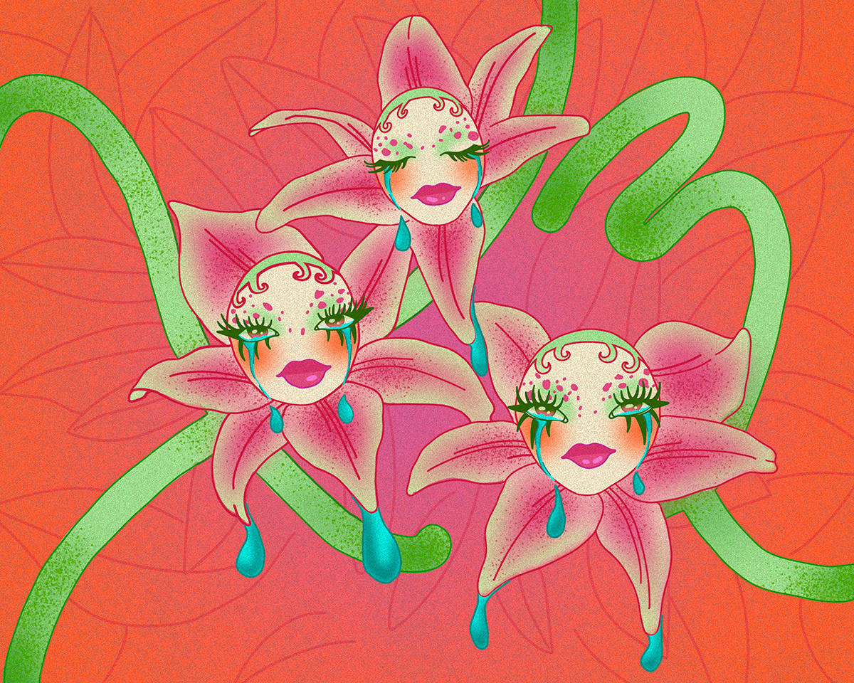 Delicate Tears - 8x10, Procreate