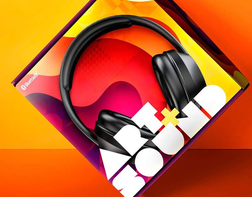 Oscar Soler Design gráfico e publicidade Art+Sound headphones