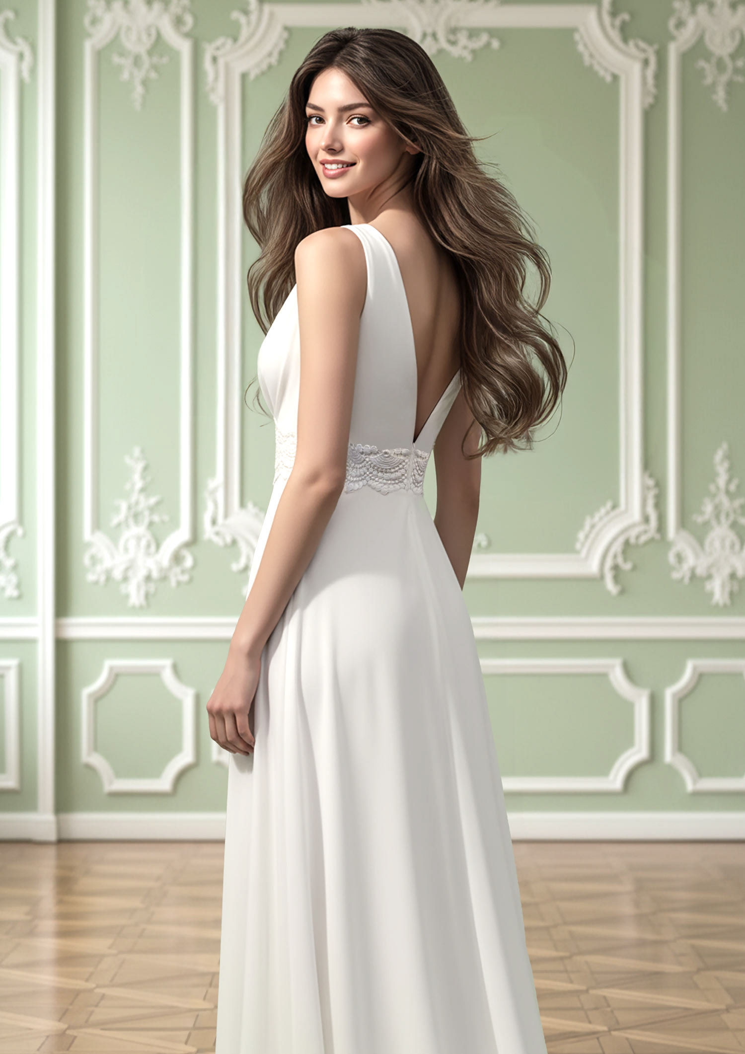 Dieses Brautkleid hat verschiedene Längenoptionen