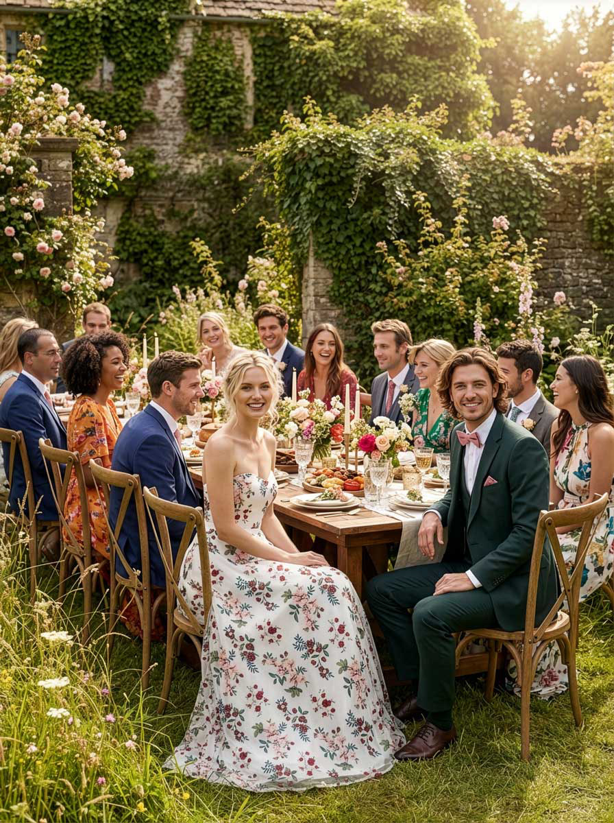 Schulterfreies Hochzeitskleid für die Sommerhochzeit