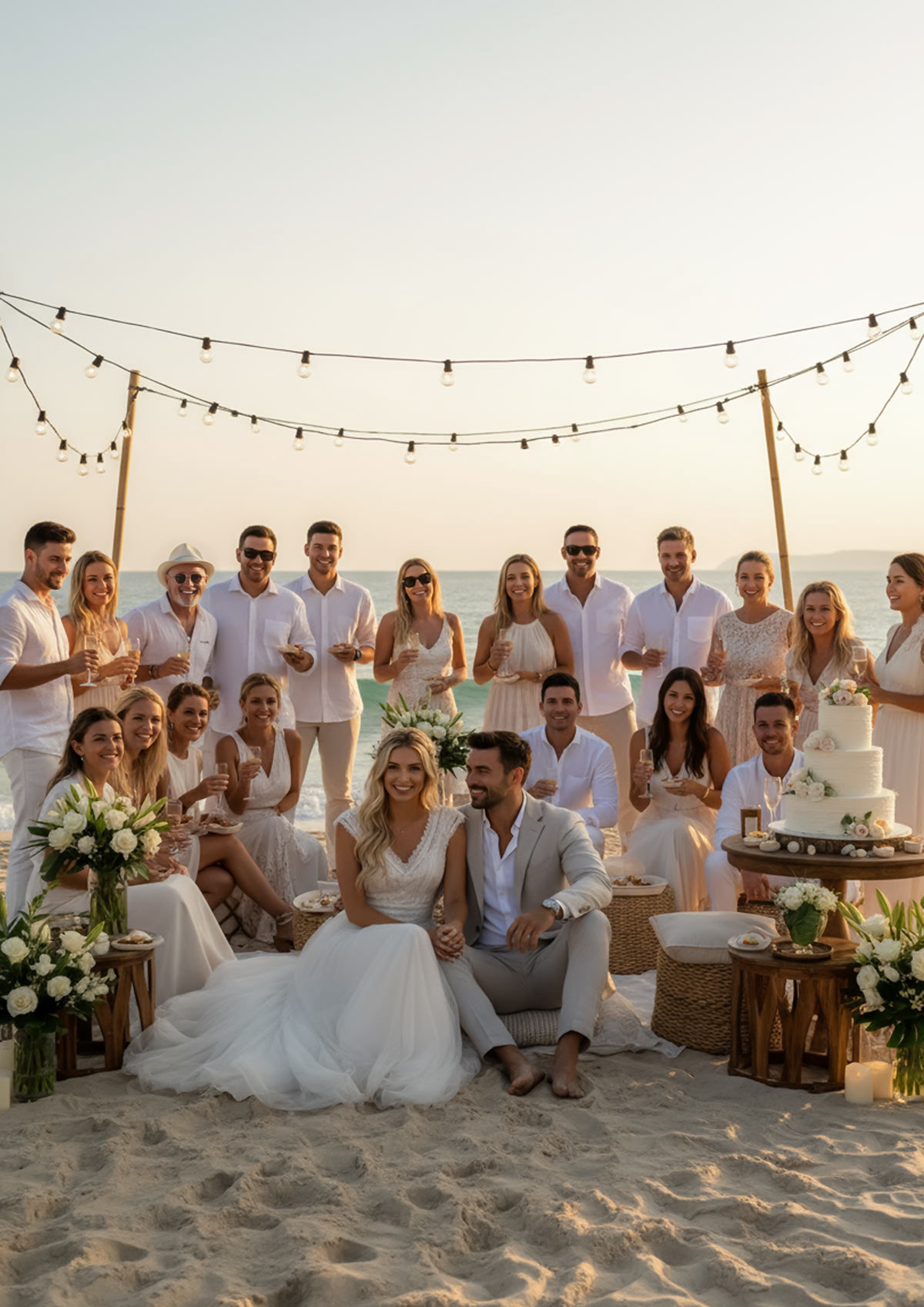 Brautkleid für Strandhochzeit leicht und romantisch