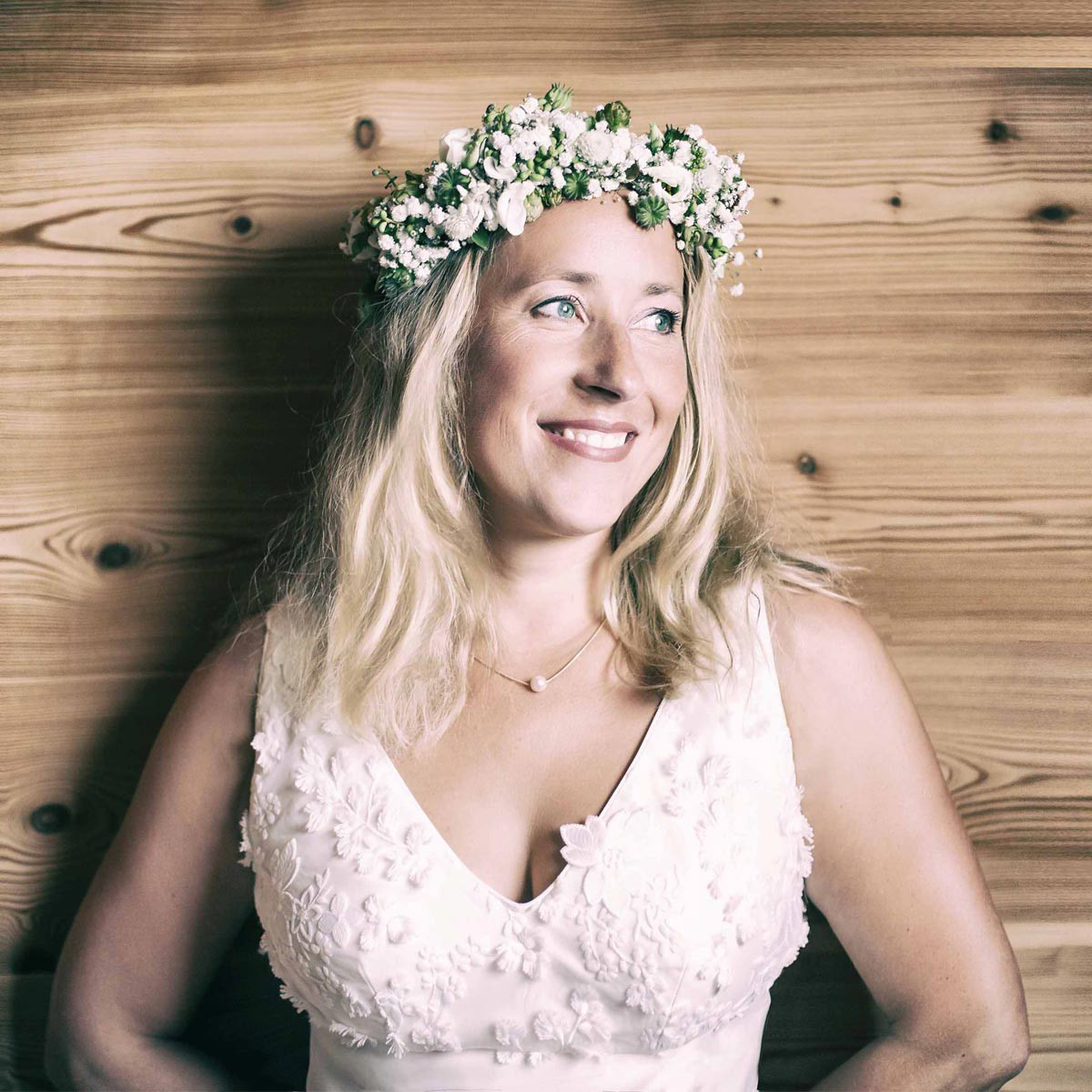 Dreidimensionale Stoffe in meinen Brautlook integrieren