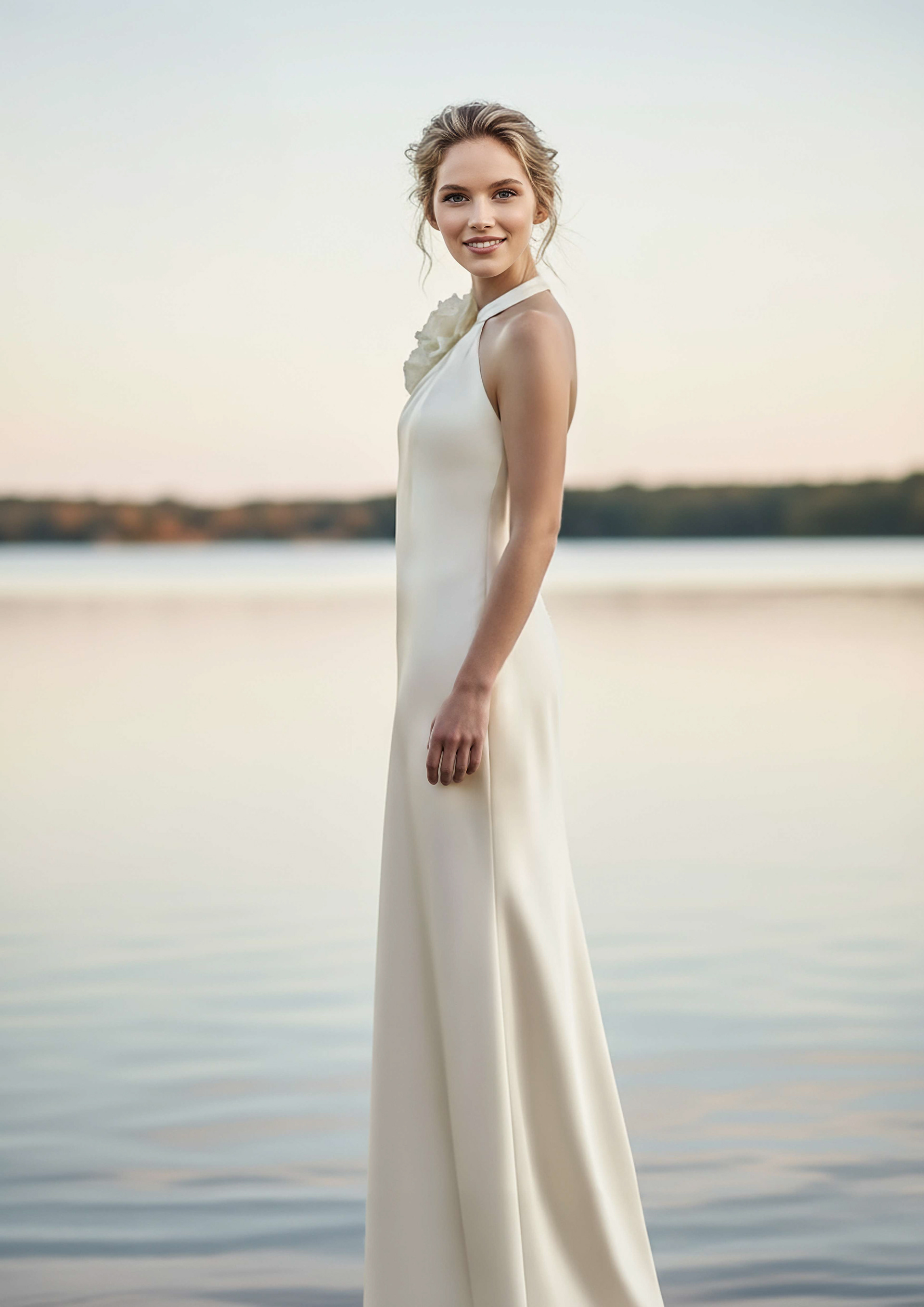 Hochzeitskleid von verspielt floralem Look zu zeitlosem Satinkleid