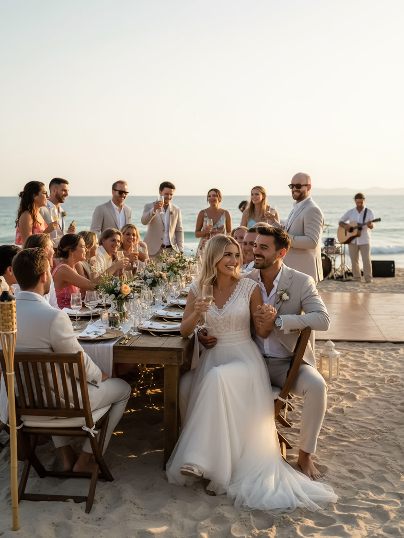 Strand Brautkleid romantisch