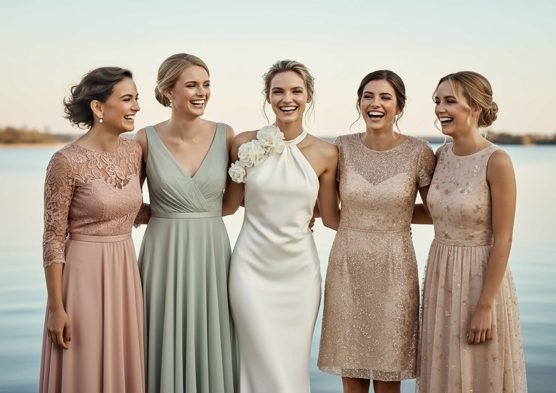 Hochzeitskleid floral und verspielt kann verwandelt werden in zeitloses Satinkleid