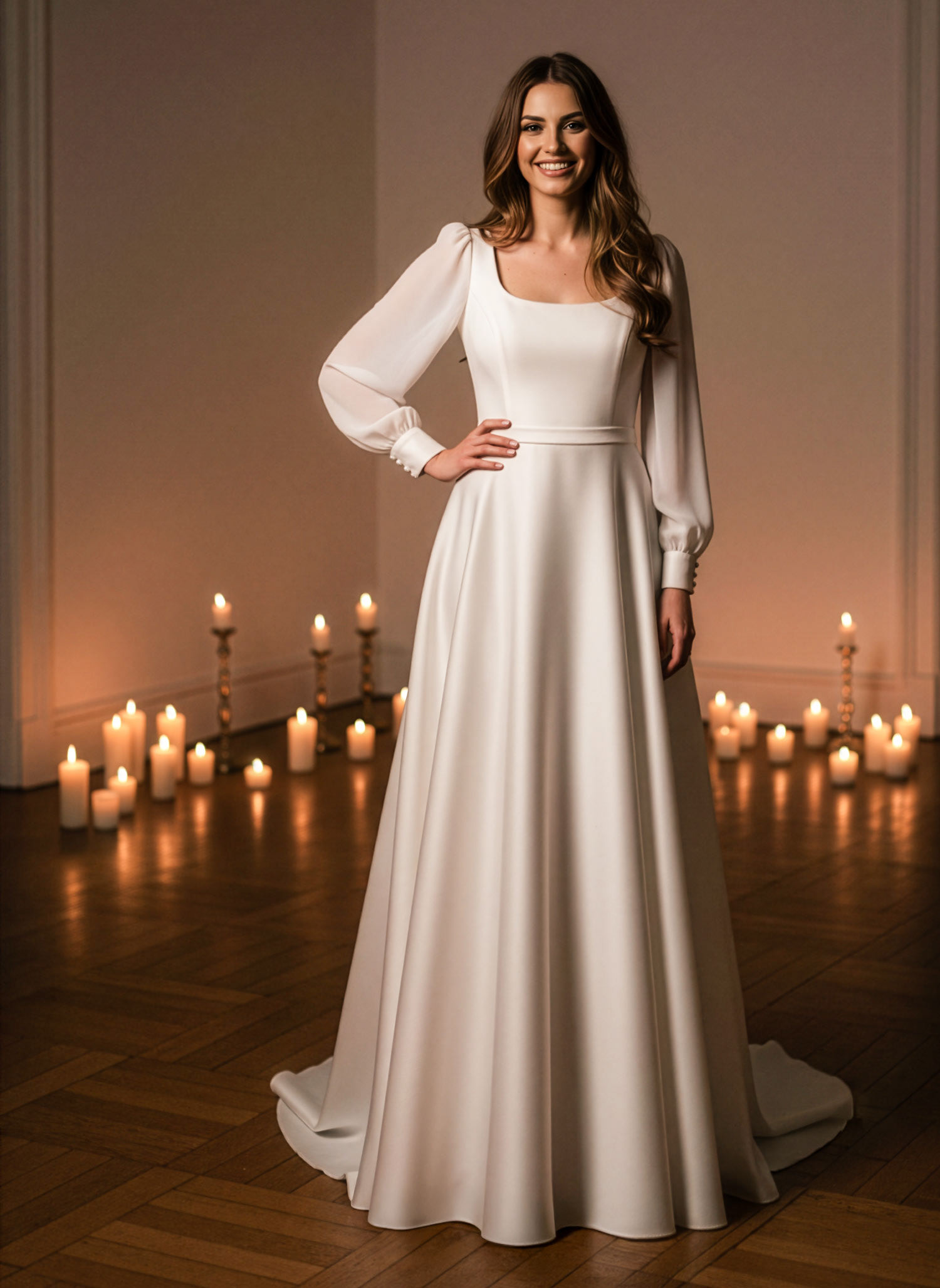 Brautlook für eine Winterhochzeit