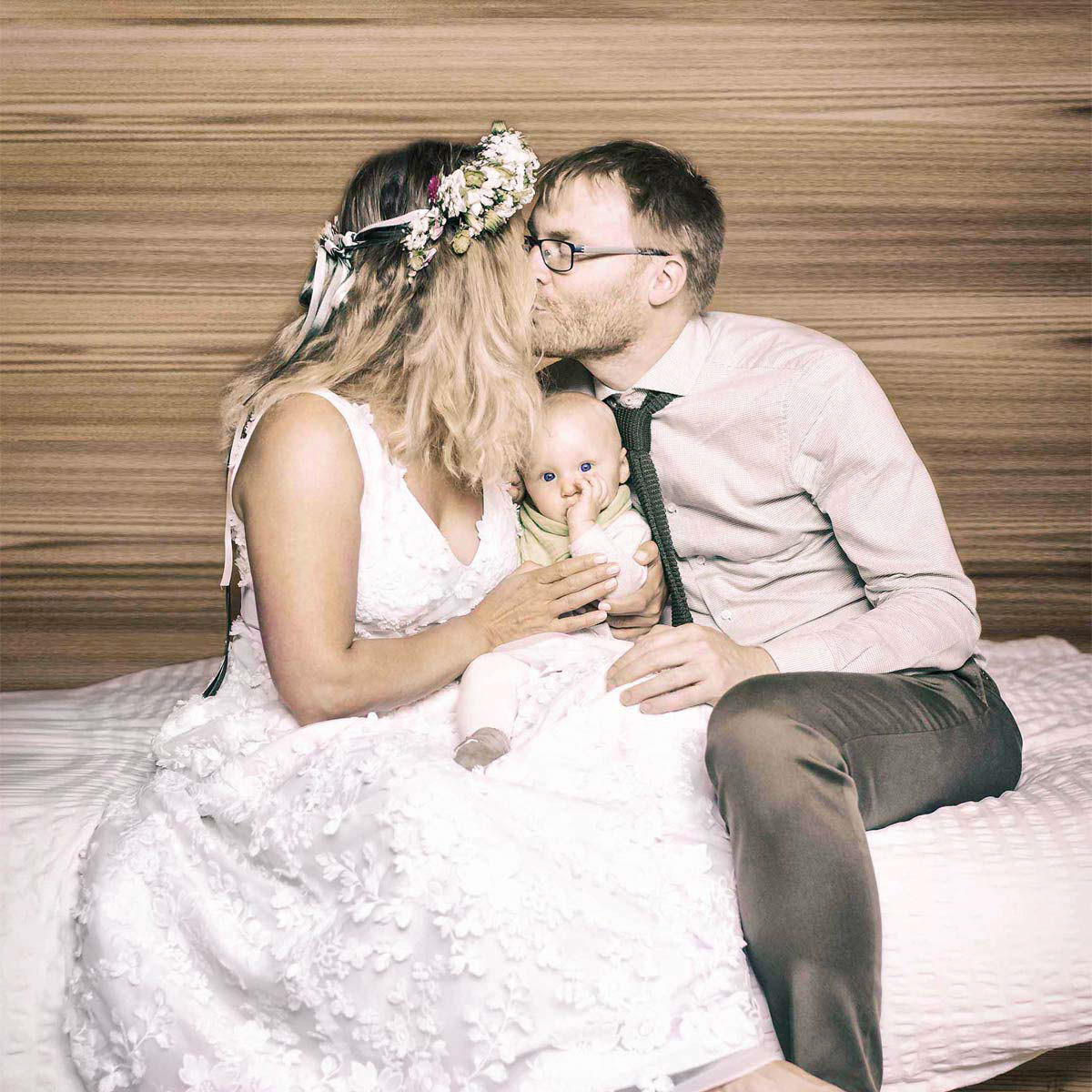 Brautlook mit dreidimensionaler Optik