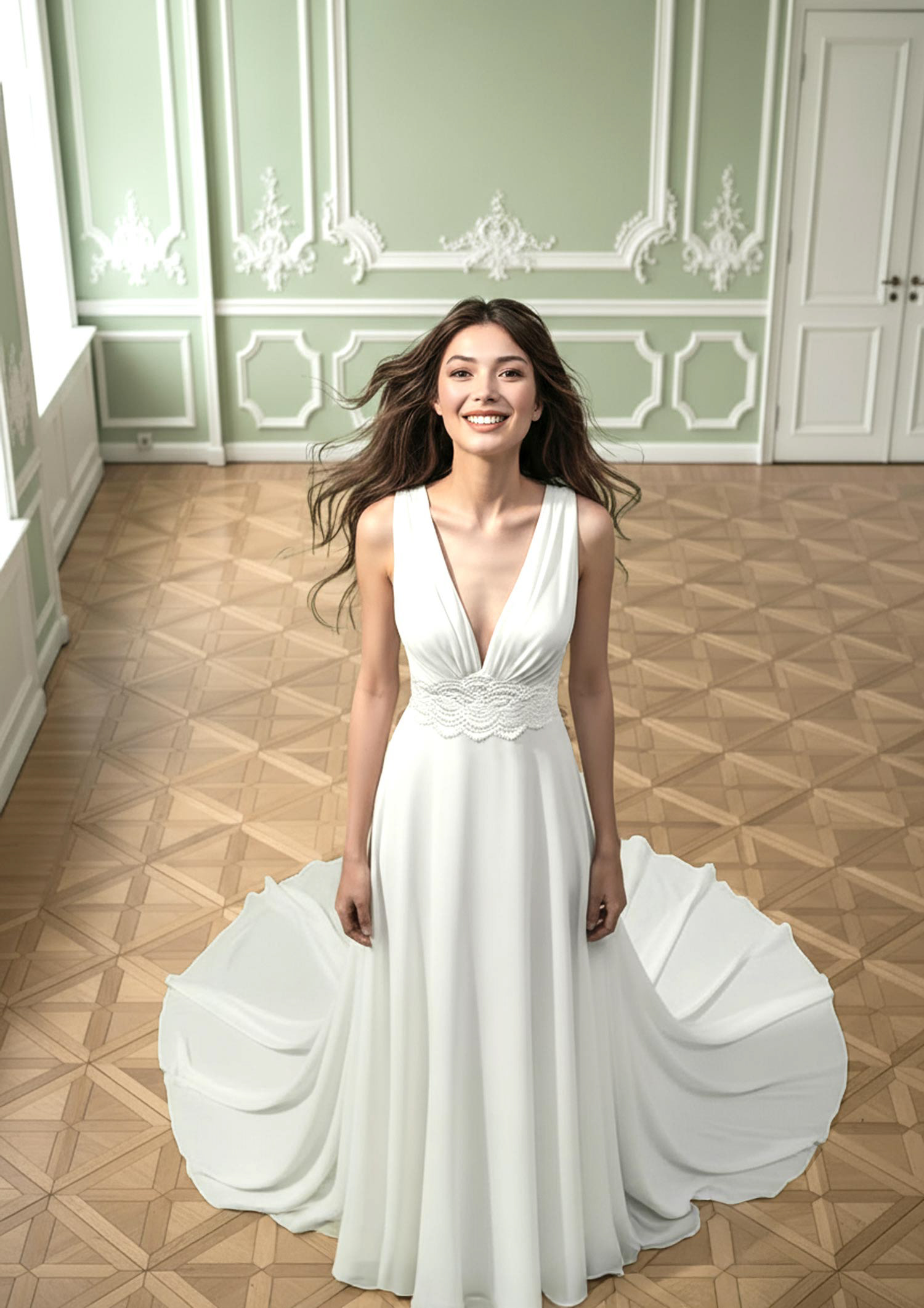 Brautkleid mit Schleppe
