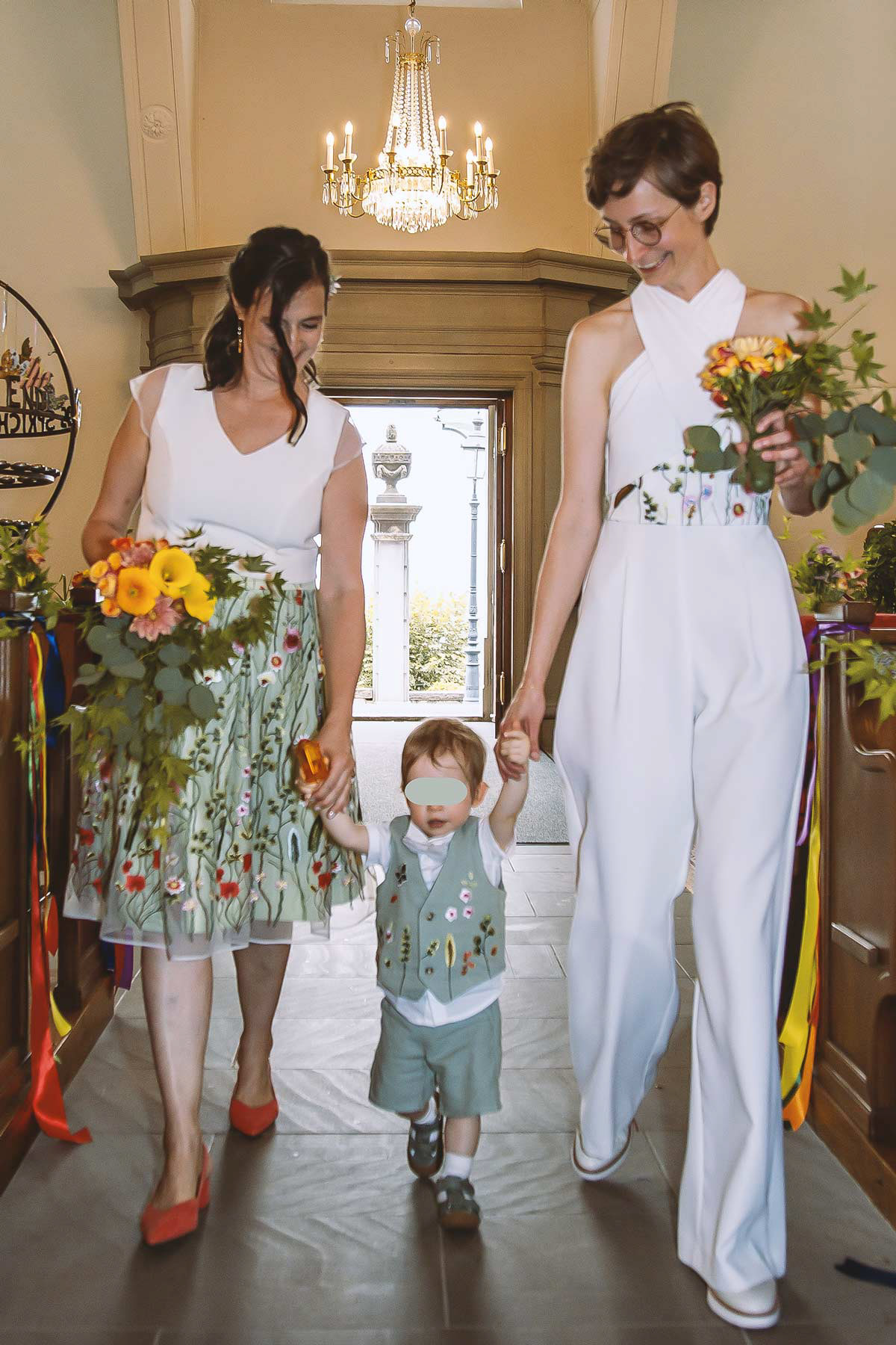 Verspieltes Hochzeitsoutfit