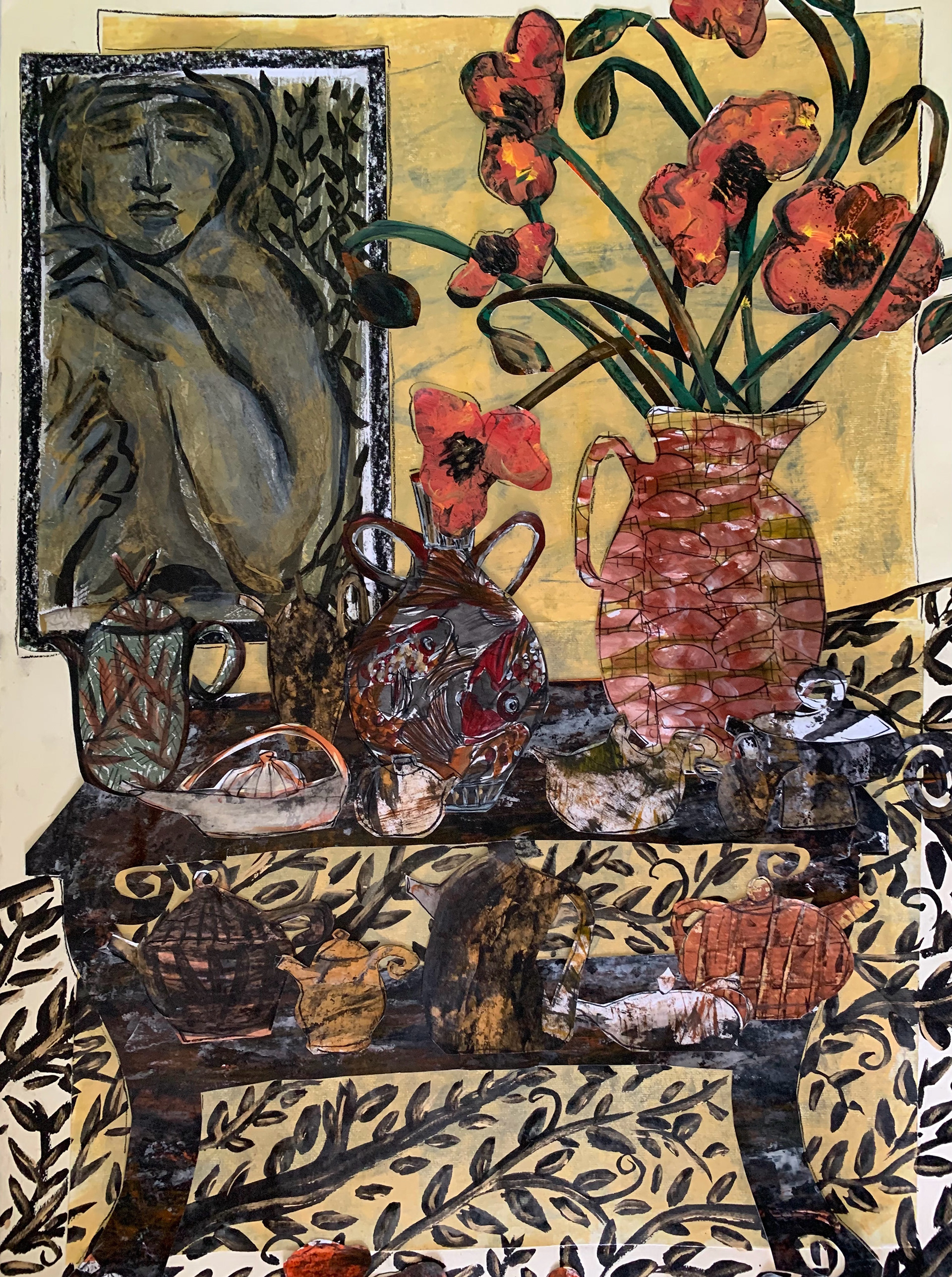 "Poppies Will Make Them Sleep" 27. x 39.5 SOLD